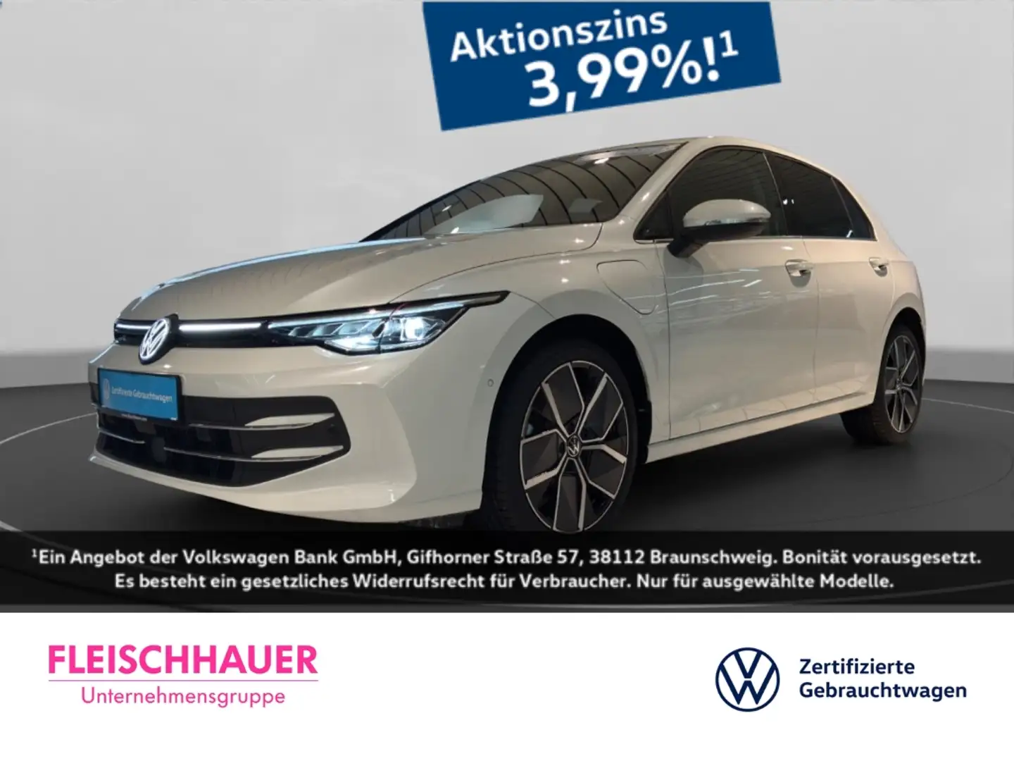Volkswagen Golf VIII Style 1.5 TSI eHybrid MATRIX+HUD+ACC+NAVI+RFK Weiß - 1