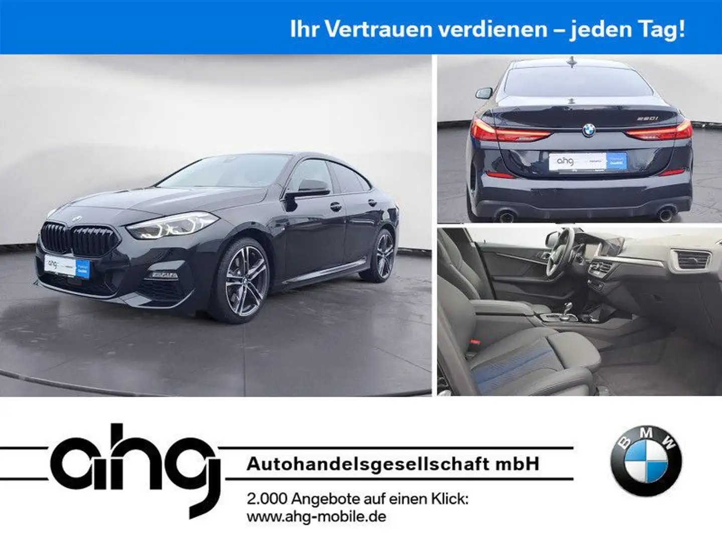 BMW 220i Gran Coupe M Sport ACC PDC HIFI Lenkrad Hei Noir - 1