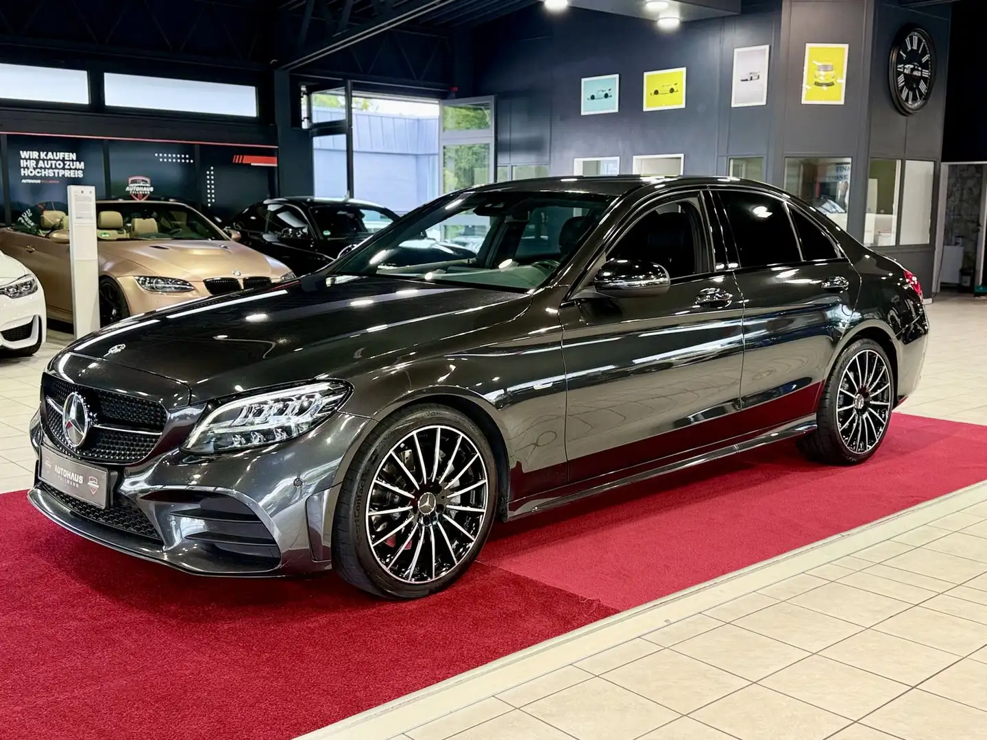 Mercedes-Benz C 300 d +AMG LINE+NIGHT PAKET+KEYLESS GO+ Gris - 1