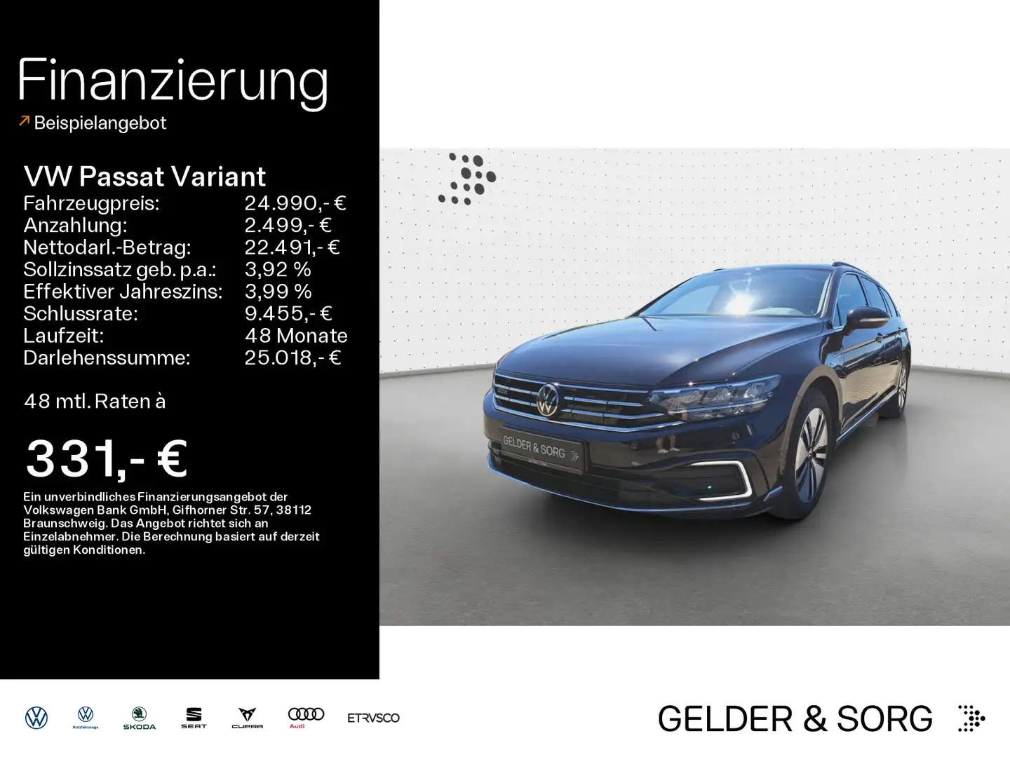 Volkswagen Passat Variant GTE 1.4 eTSI Stand*RFK*AHK*Navi Schwarz - 1