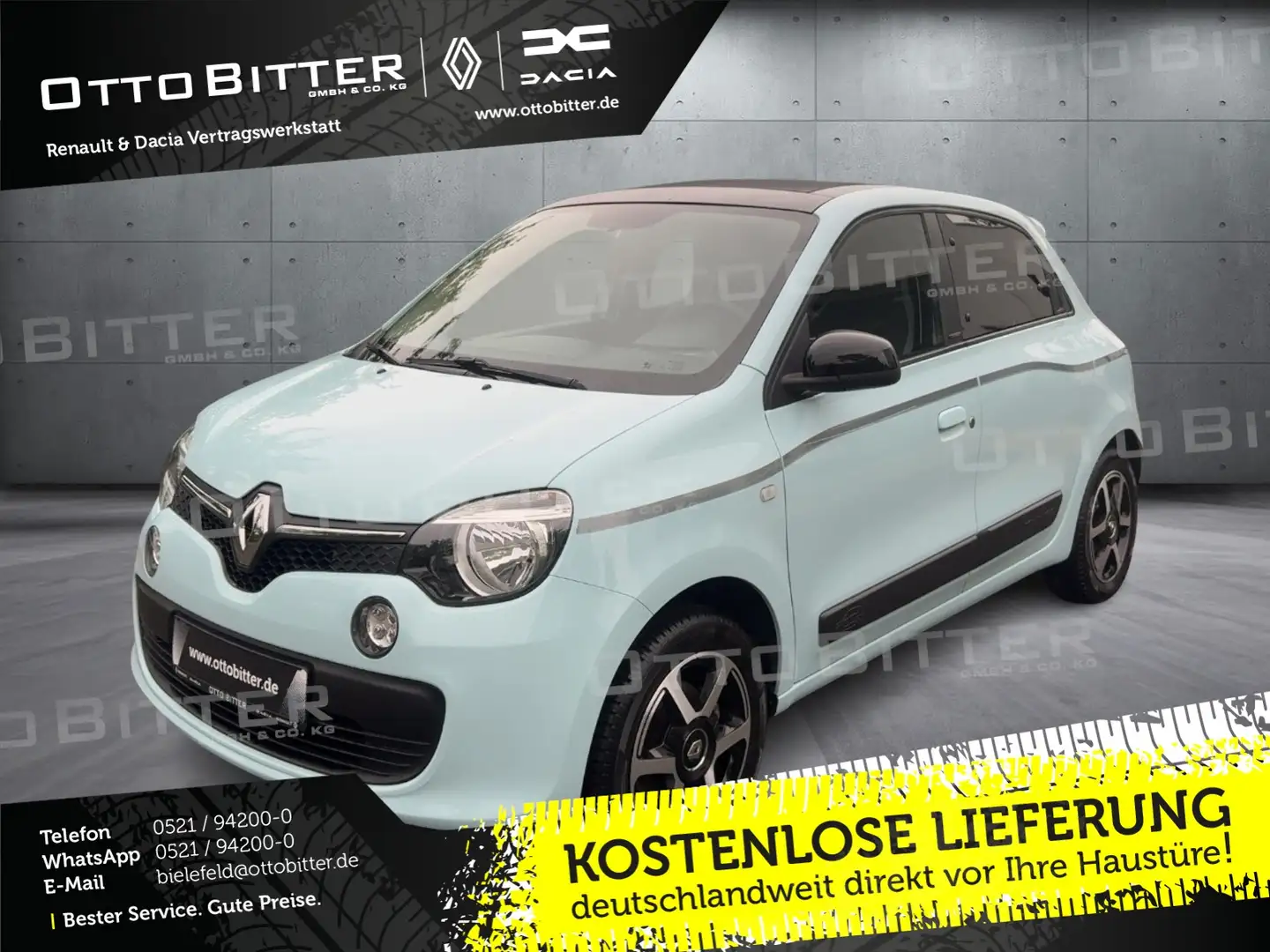 Renault Twingo SCe70 Limited FALTSCHIEBEDACH/SITZH/GJR Albastru - 1