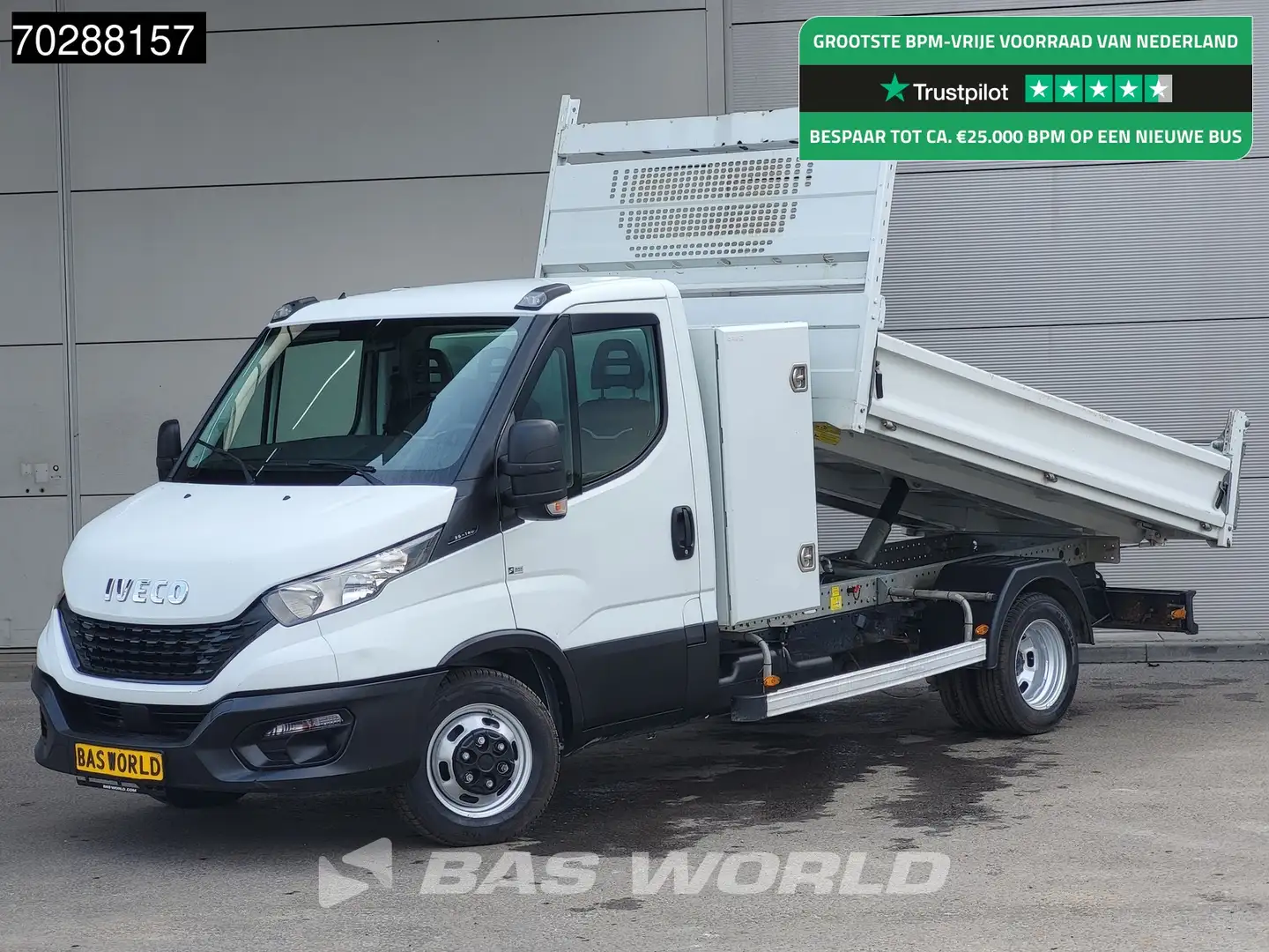Iveco Daily 35C14 Kipper met Kist Dubbellucht 3,5t Trekhaak Ai Wit - 1