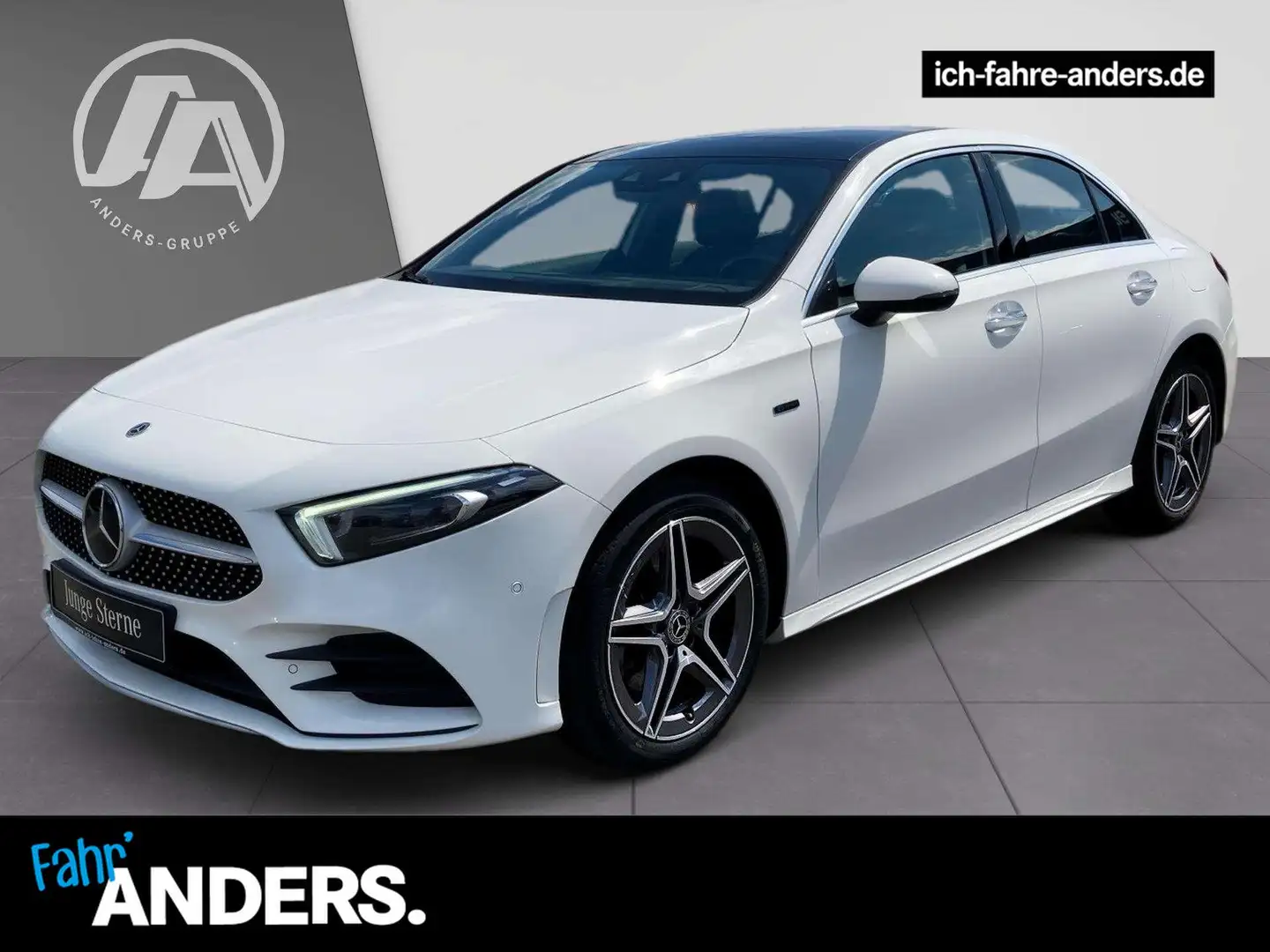 Mercedes-Benz A 250 e Limo AMG+MBUX+Pan+Dist+Sitzkli+SOUND+HUD Weiß - 1