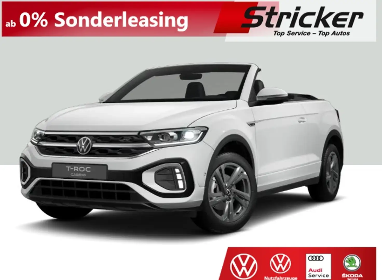 Volkswagen T-Roc Cabriolet R-Line 1.5 TSI DSG ACC Windschott 299,- Weiß - 2