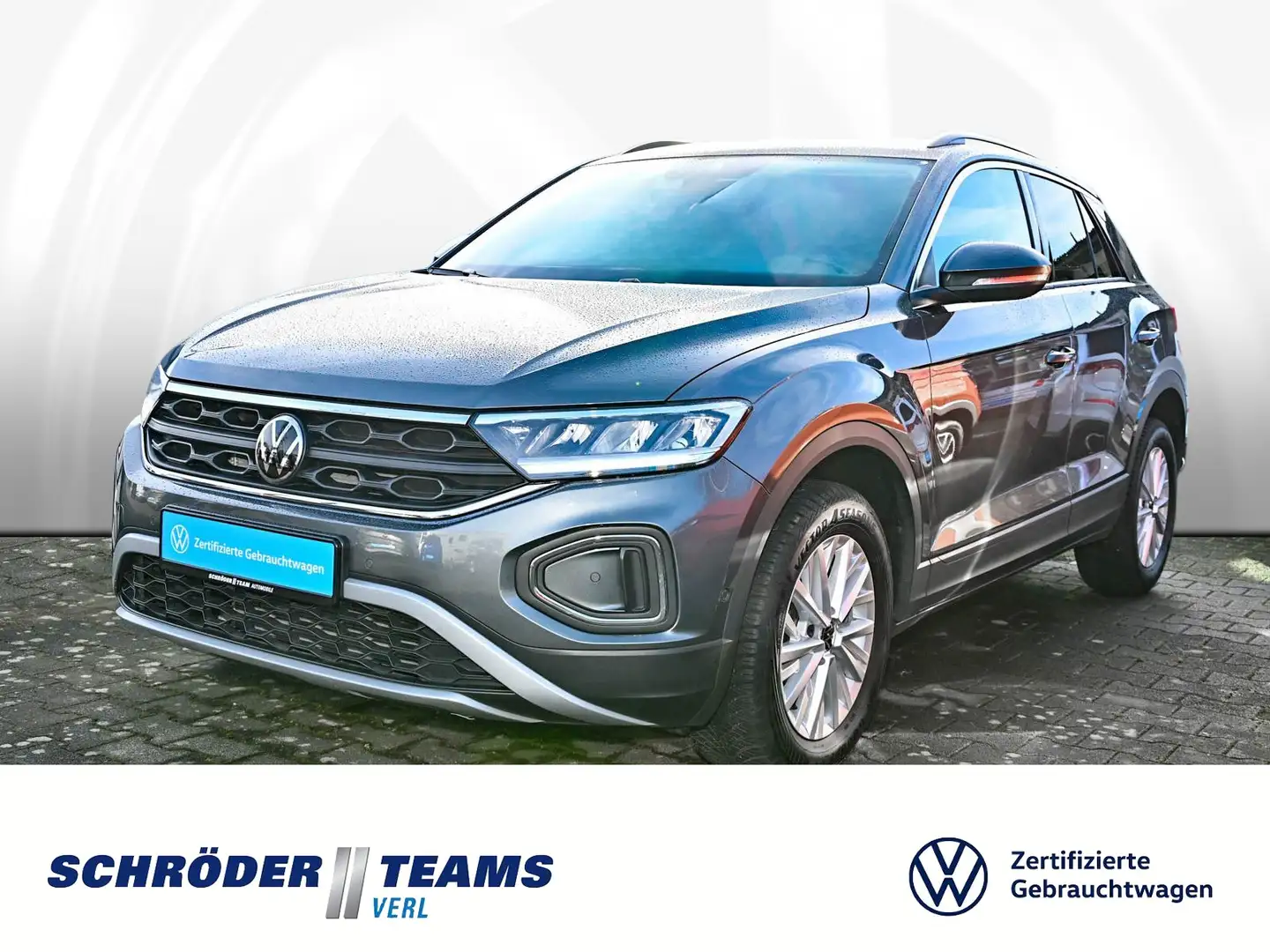 Volkswagen T-Roc 1.0 TSI Life LED*Navi+AppConnect*PDC Gris - 1