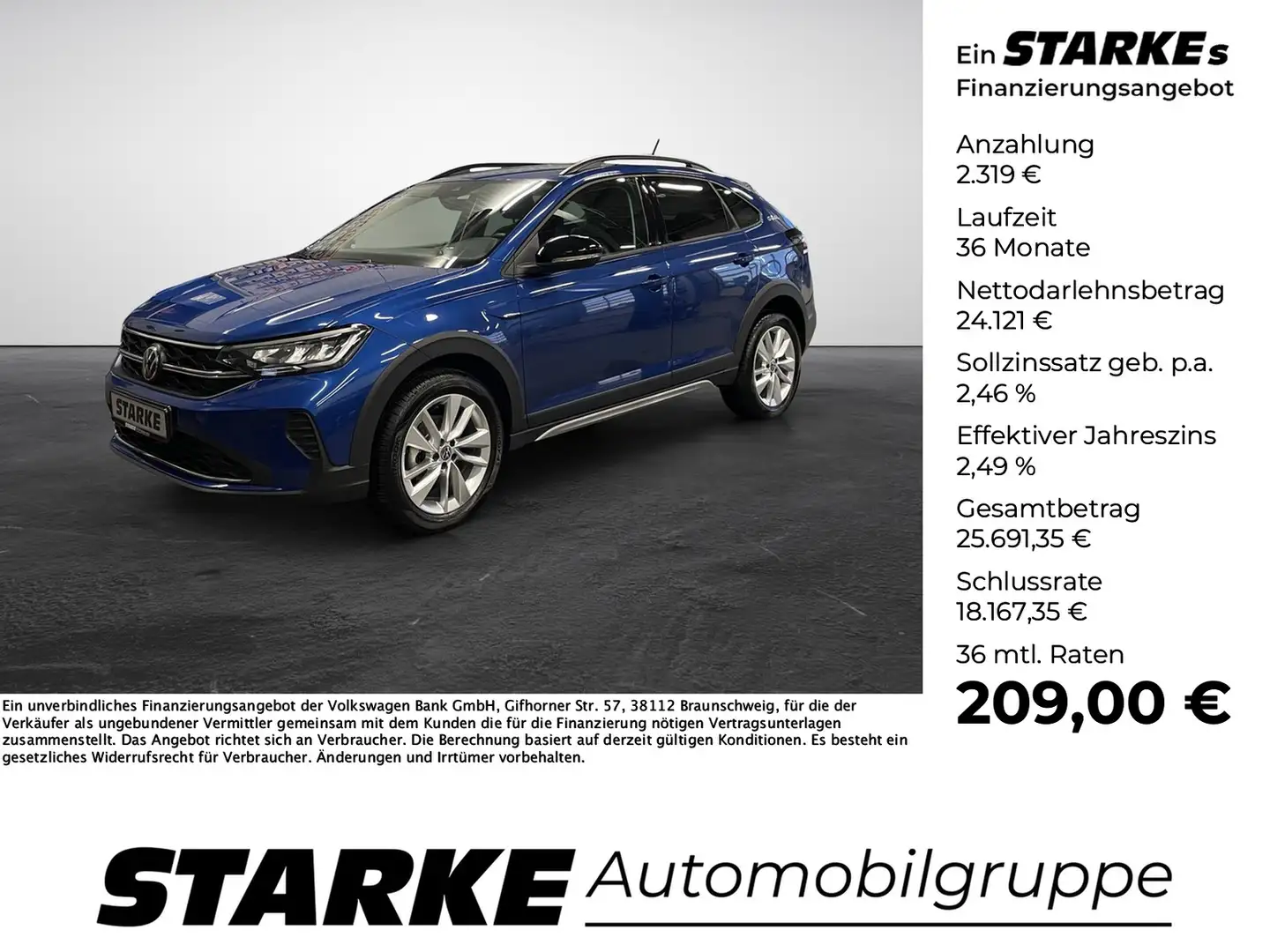 Volkswagen Taigo 1.5 TSI DSG Goal Blau - 1