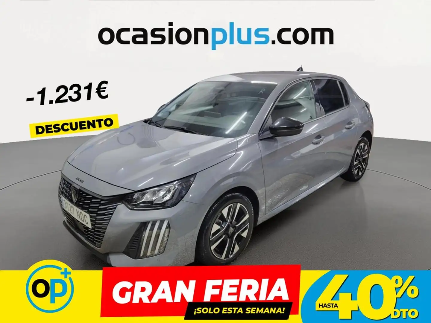 Peugeot 208 1.2 Puretech S&S Allure 100 Gris - 1