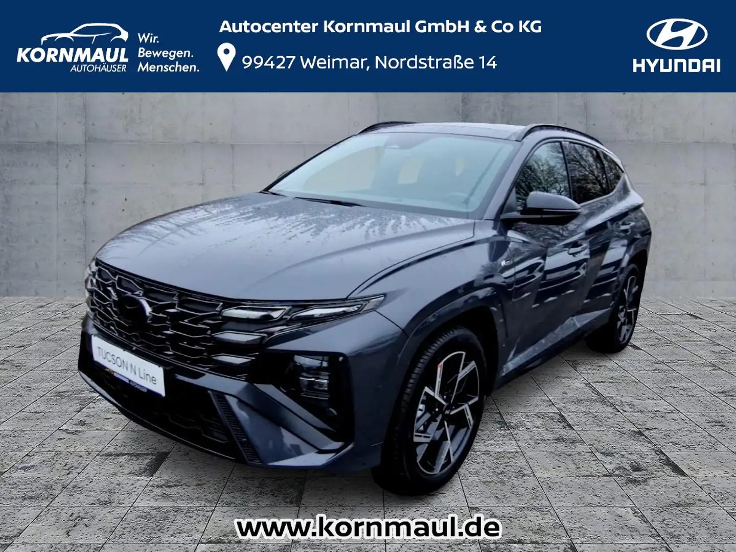 Hyundai TUCSON 1.6 T-GDI N-LINE HEV (215PS) Allrad/Pano Gris - 1