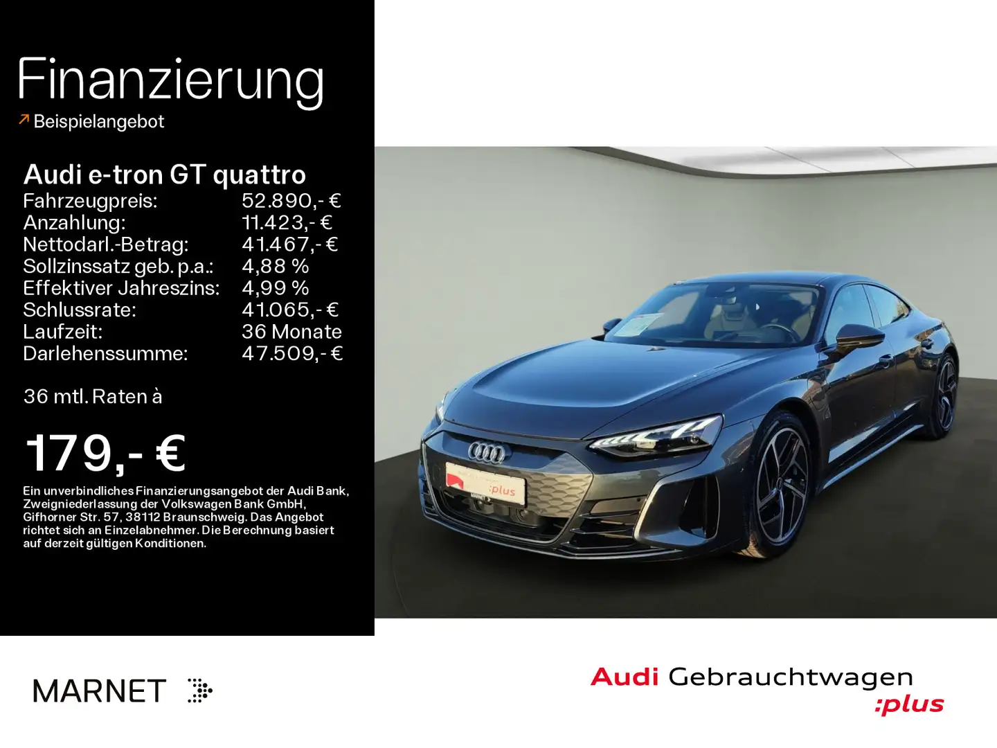 Audi e-tron GT *Matrix*HeadUp*Stadt*Massage*Na Grau - 1