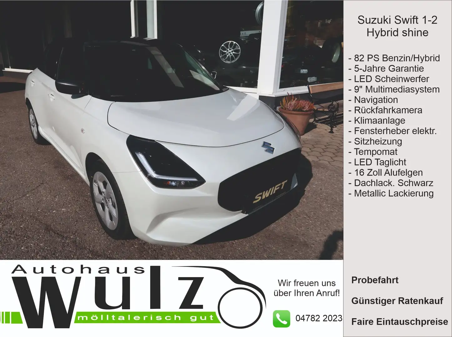 Suzuki Swift 1,2 Hybrid Shine Weiß - 1