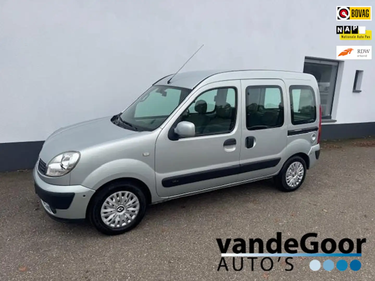 Renault Kangoo 1.6-16V Privilège, '07, airco, 2 schuifdeuren, pdc Grijs - 1