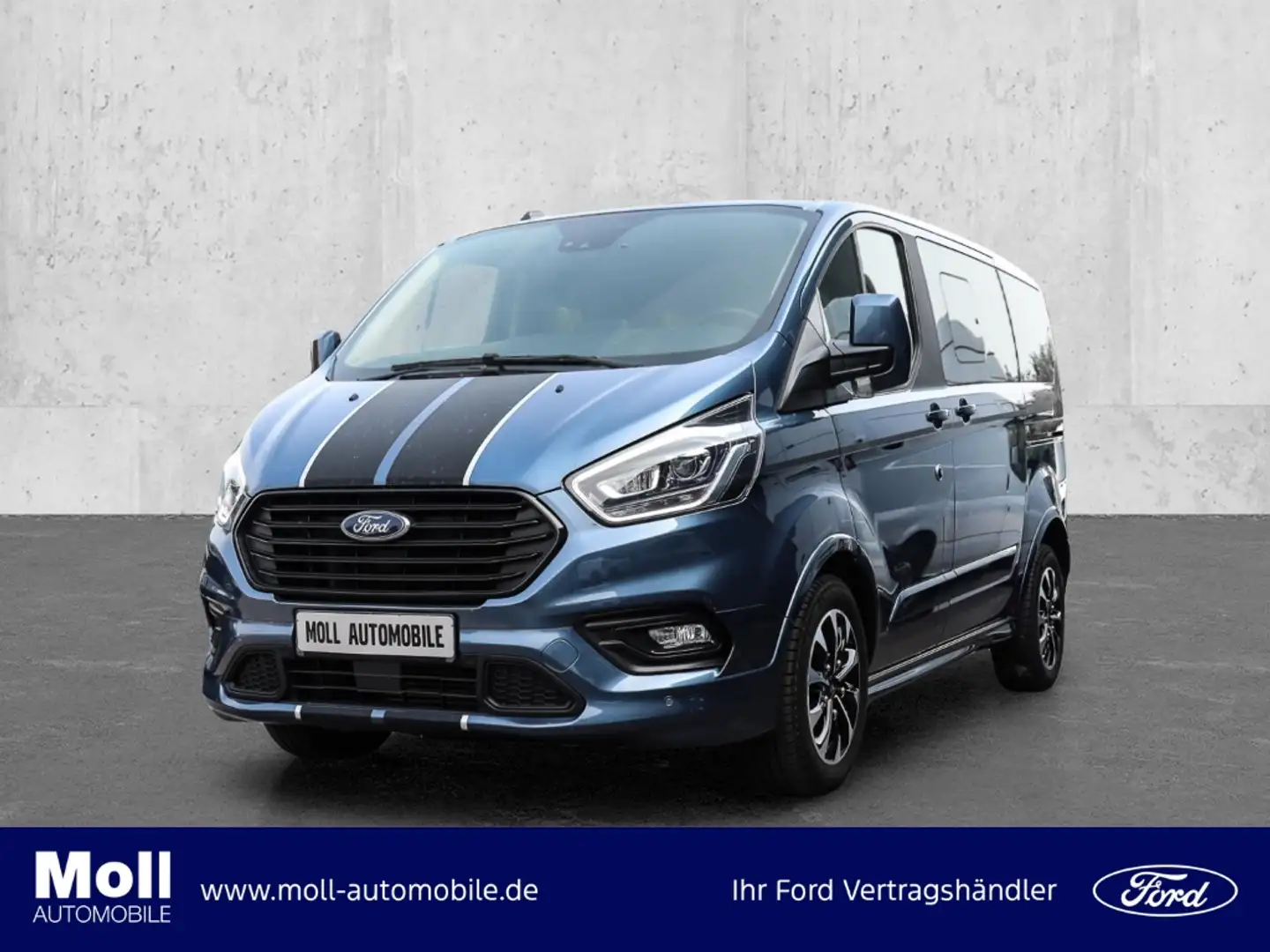Ford Tourneo Custom 320 L1 Sport 185PS Kamera Xenon Navi Sportpaket Le Kék - 1