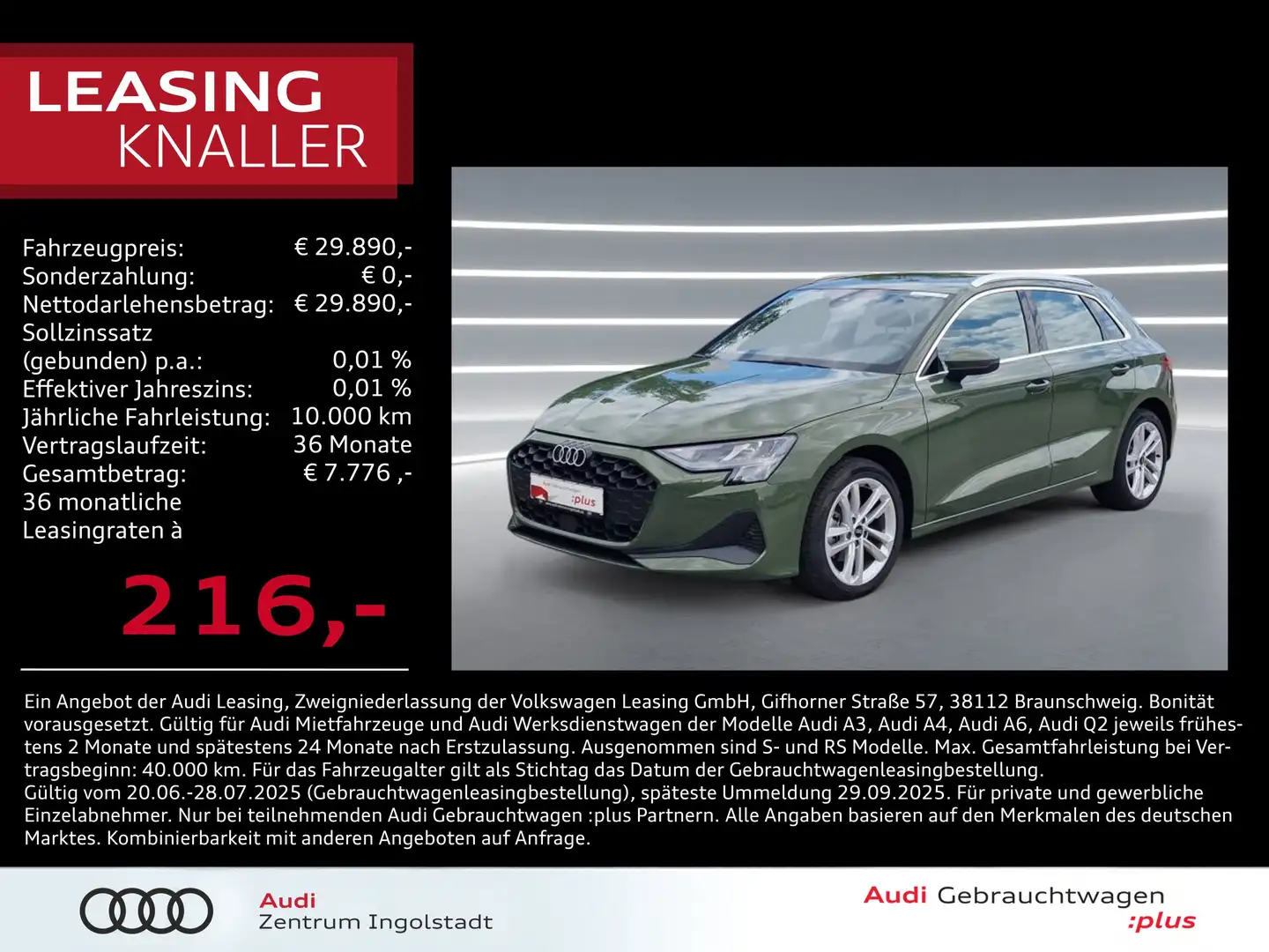 Audi A3 Sportback 35 TFSI NAVI virtual+ 2xPDC 17 Zoll Vert - 1