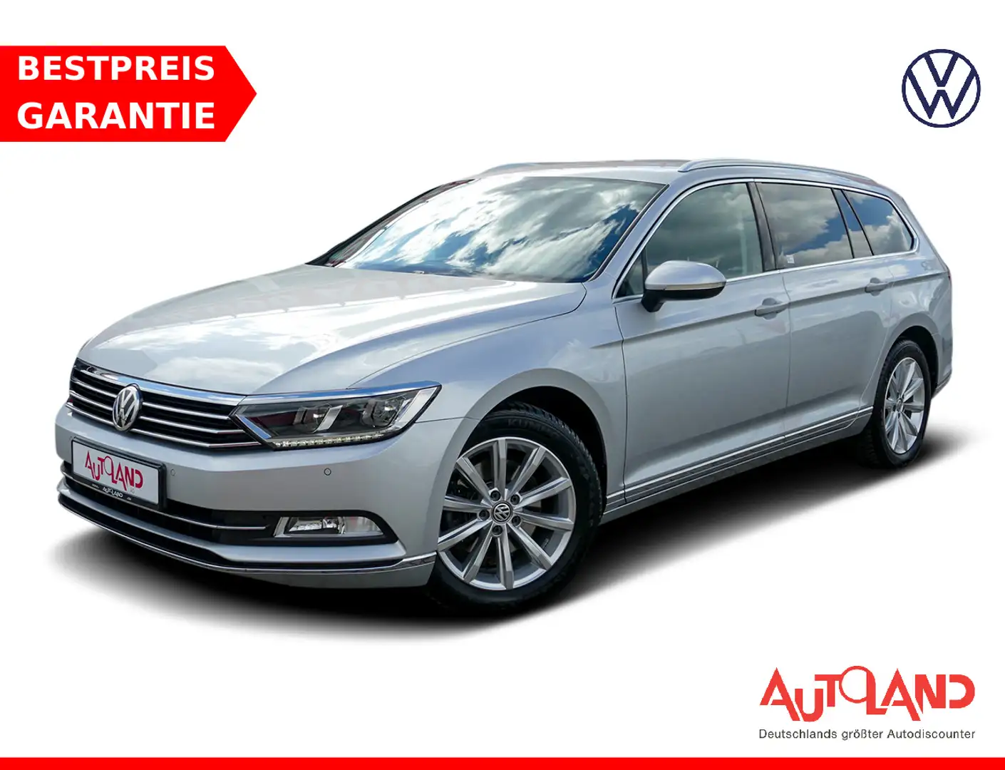 Volkswagen Passat Variant 2.0 TDI Highline DSG LED Navi ACC Argent - 1