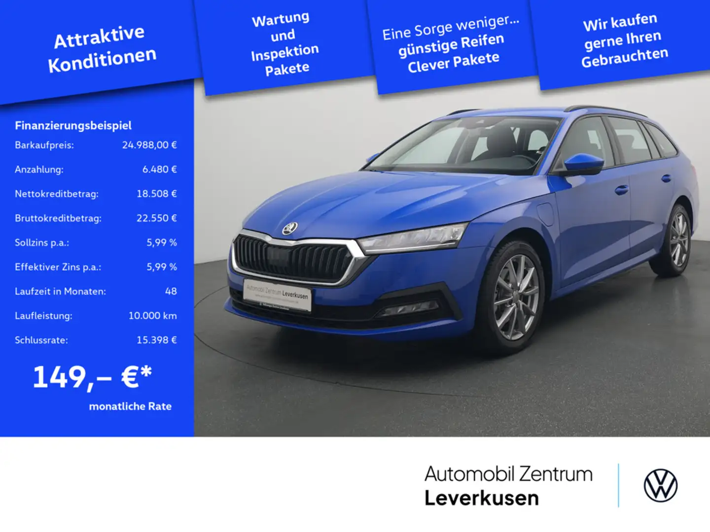 Skoda Octavia Combi Ambition DSG SHZ PDC VIRT LED Schwarz - 1