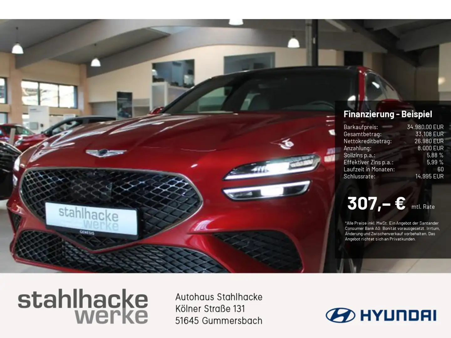 Hyundai Genesis G70 Shooting Brake 2.2 Sport ACC LED Rojo - 1