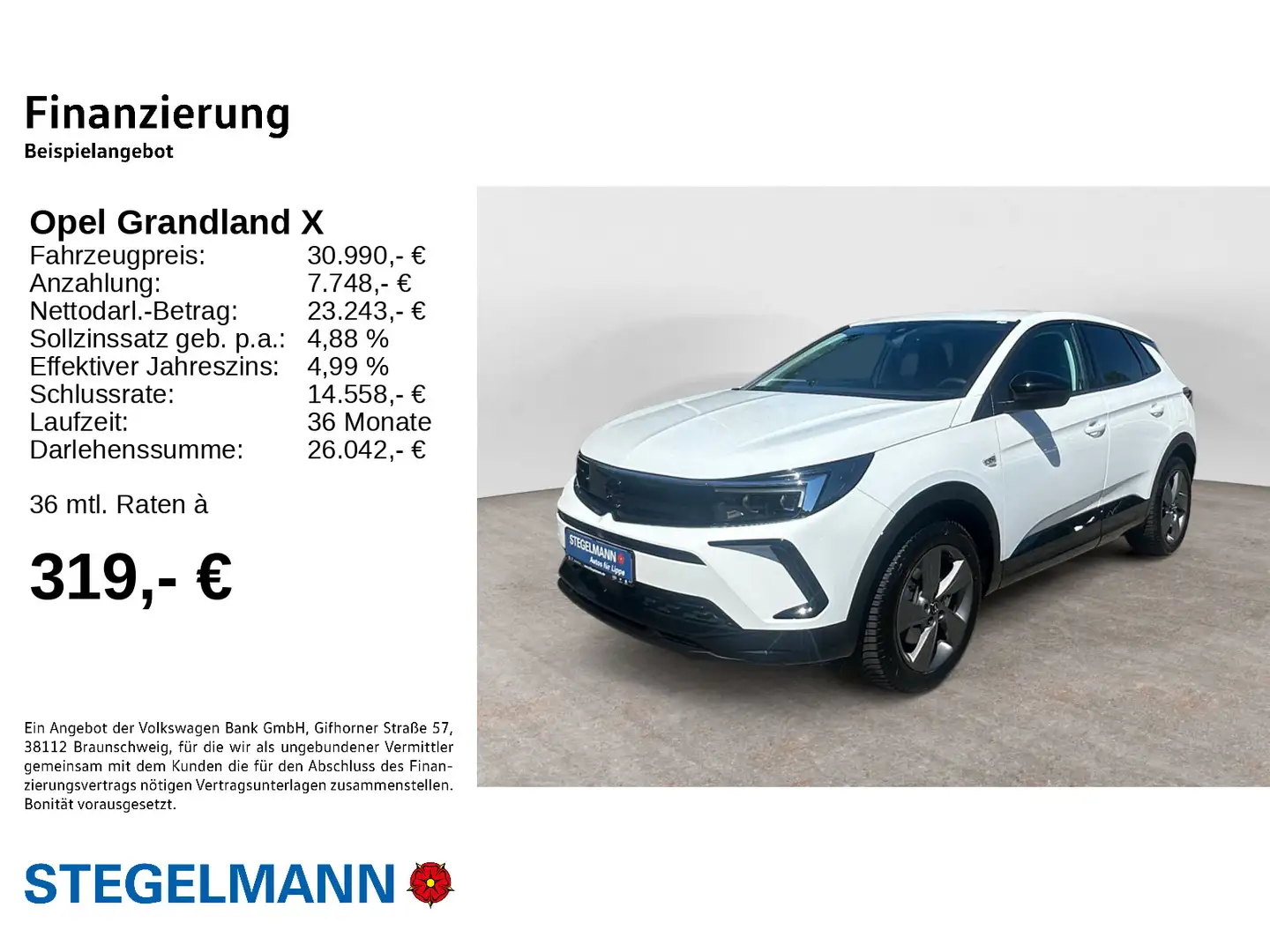 Opel Grandland X .16 Turbo Hybrid Aut. GS-Line *LED*A Weiß - 2