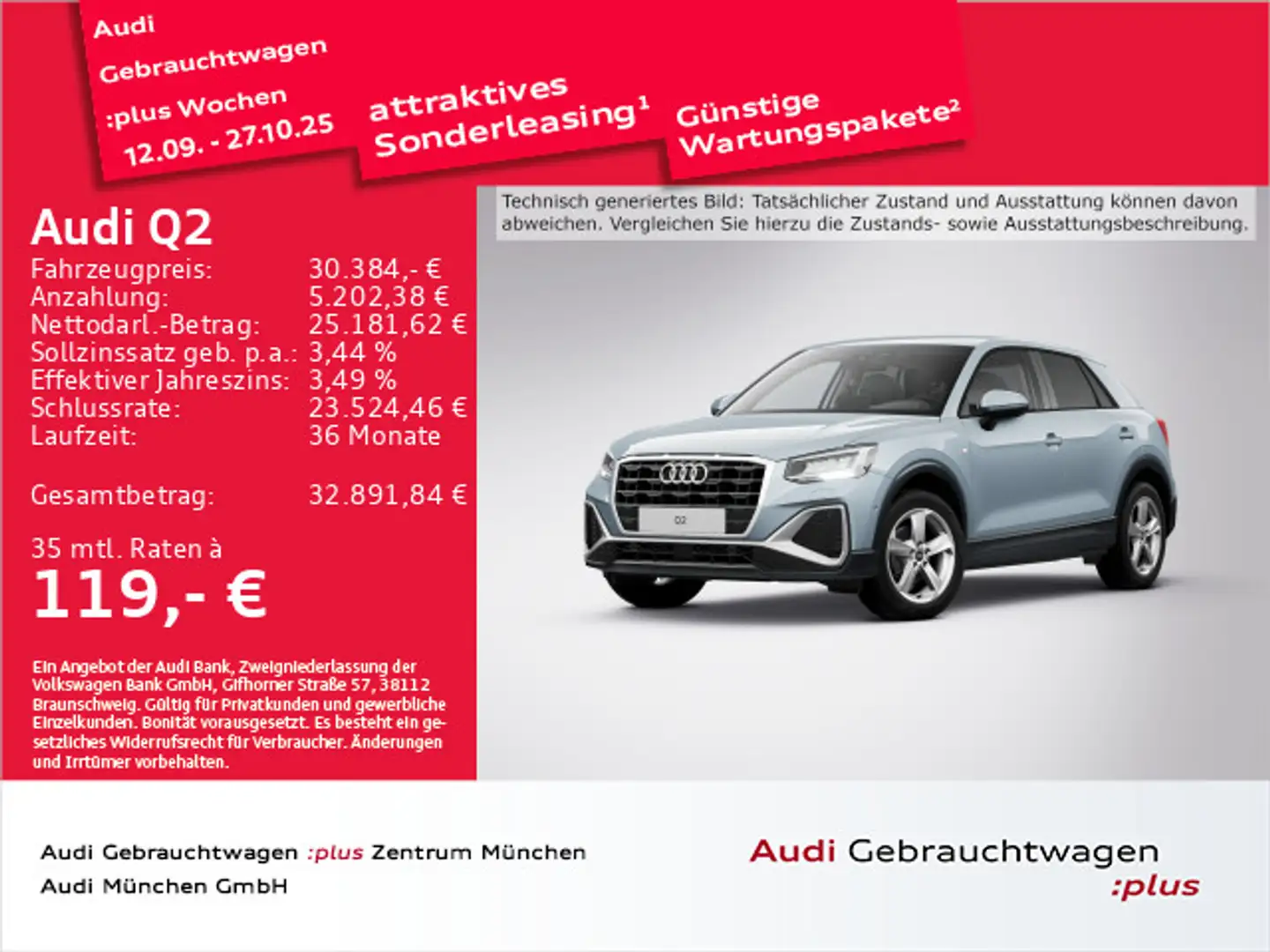 Audi Q2 35 TFSI S tronic Virtual+/Navi+/StdHzg/Kamera Grijs - 1