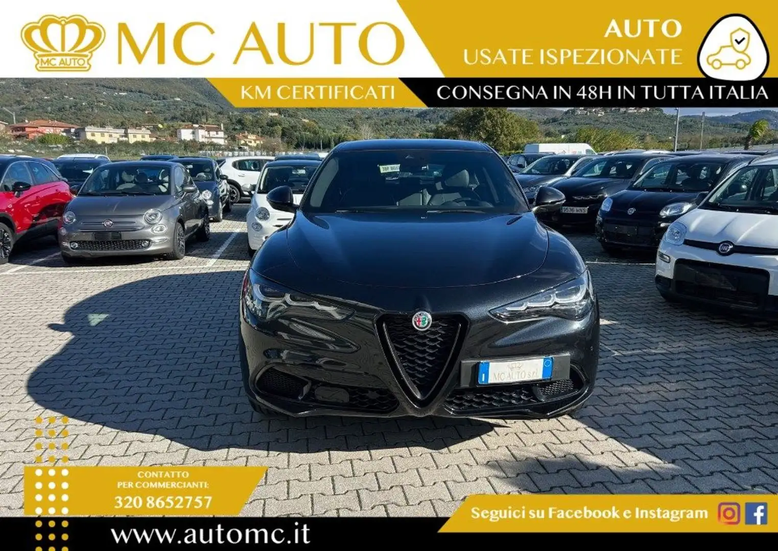Alfa Romeo Stelvio 2.2 Turbodiesel 160 CV AT8 RWD Sprint PROMO CON FI Nero - 2