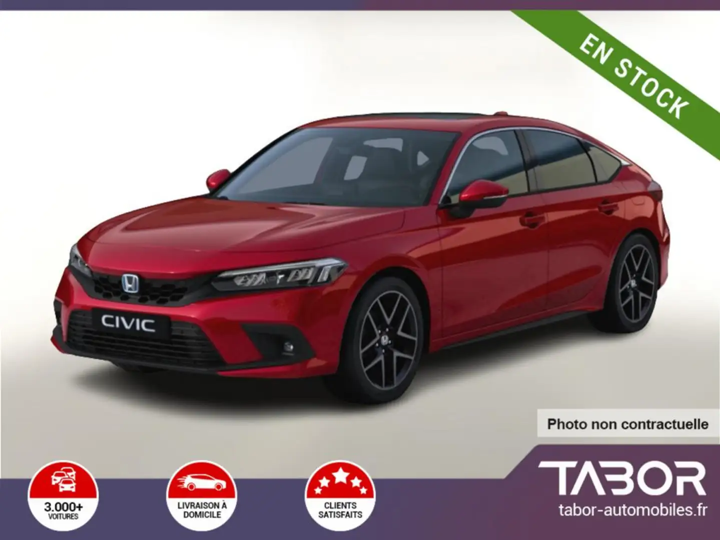 Honda Civic 184 Advance GPS cuir Pano ADML BOSE Rouge - 1
