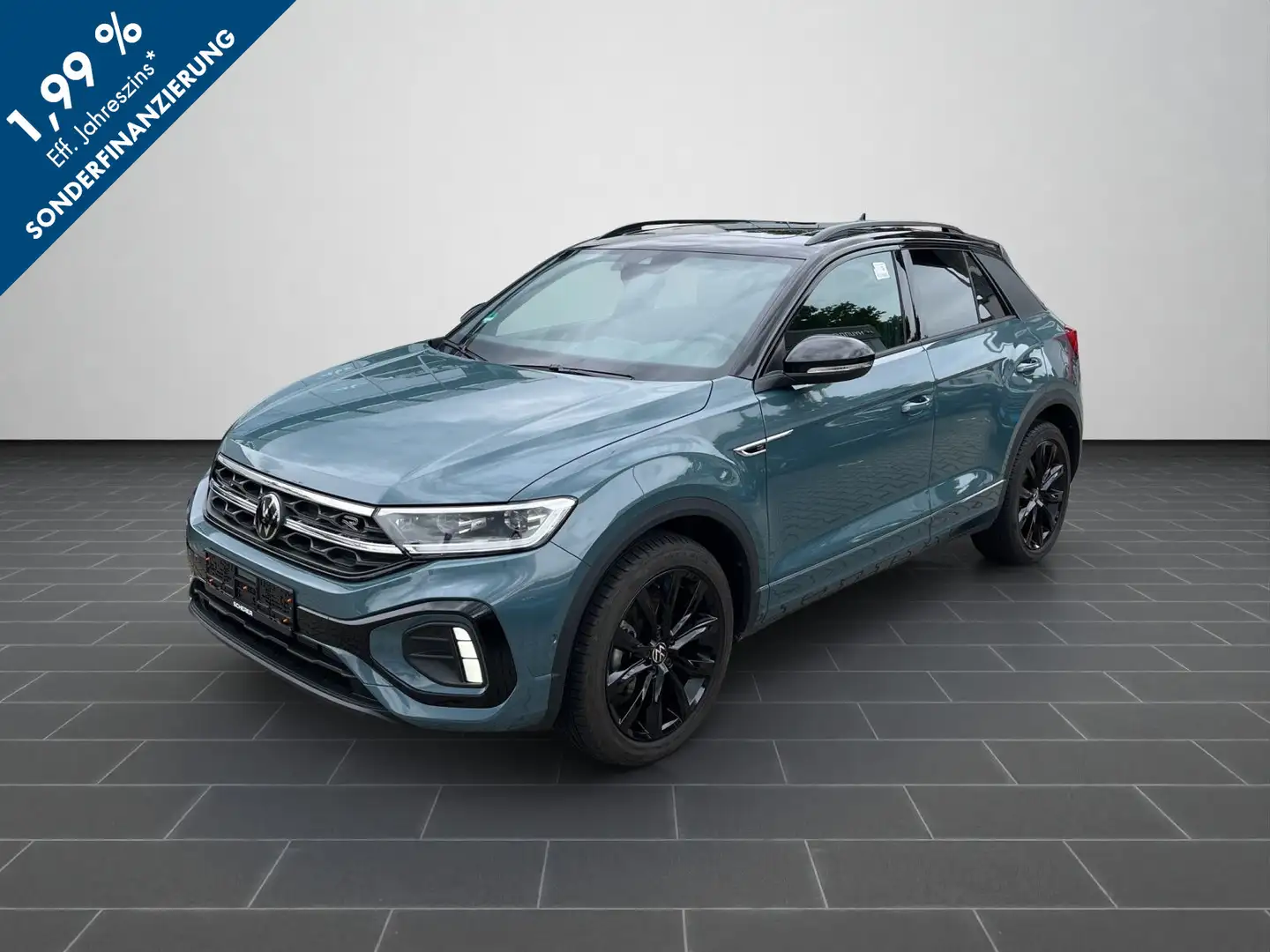 Volkswagen T-Roc 1.0 TSI R-Line Black Style AHK/Navi/Pano Bleu - 1