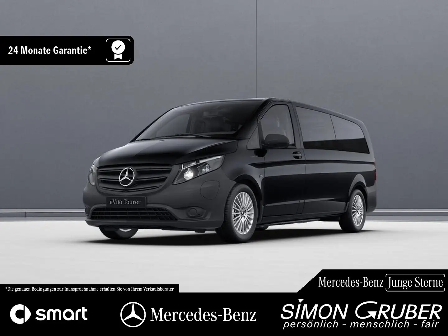 Mercedes-Benz eVito 129 Tourer PRO Extralang el. Türe 9 Sitzer Noir - 1