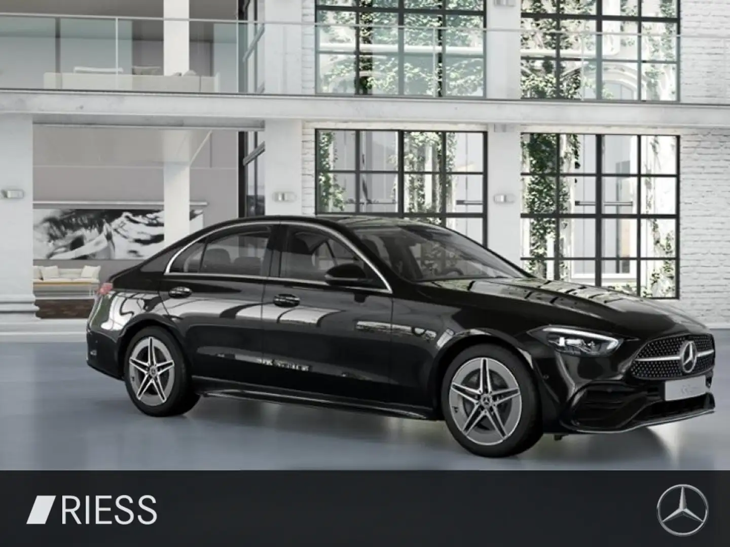 Mercedes-Benz C 180 AMG Sport Navi LED Pano AHK Ambi Kamera Schwarz - 1