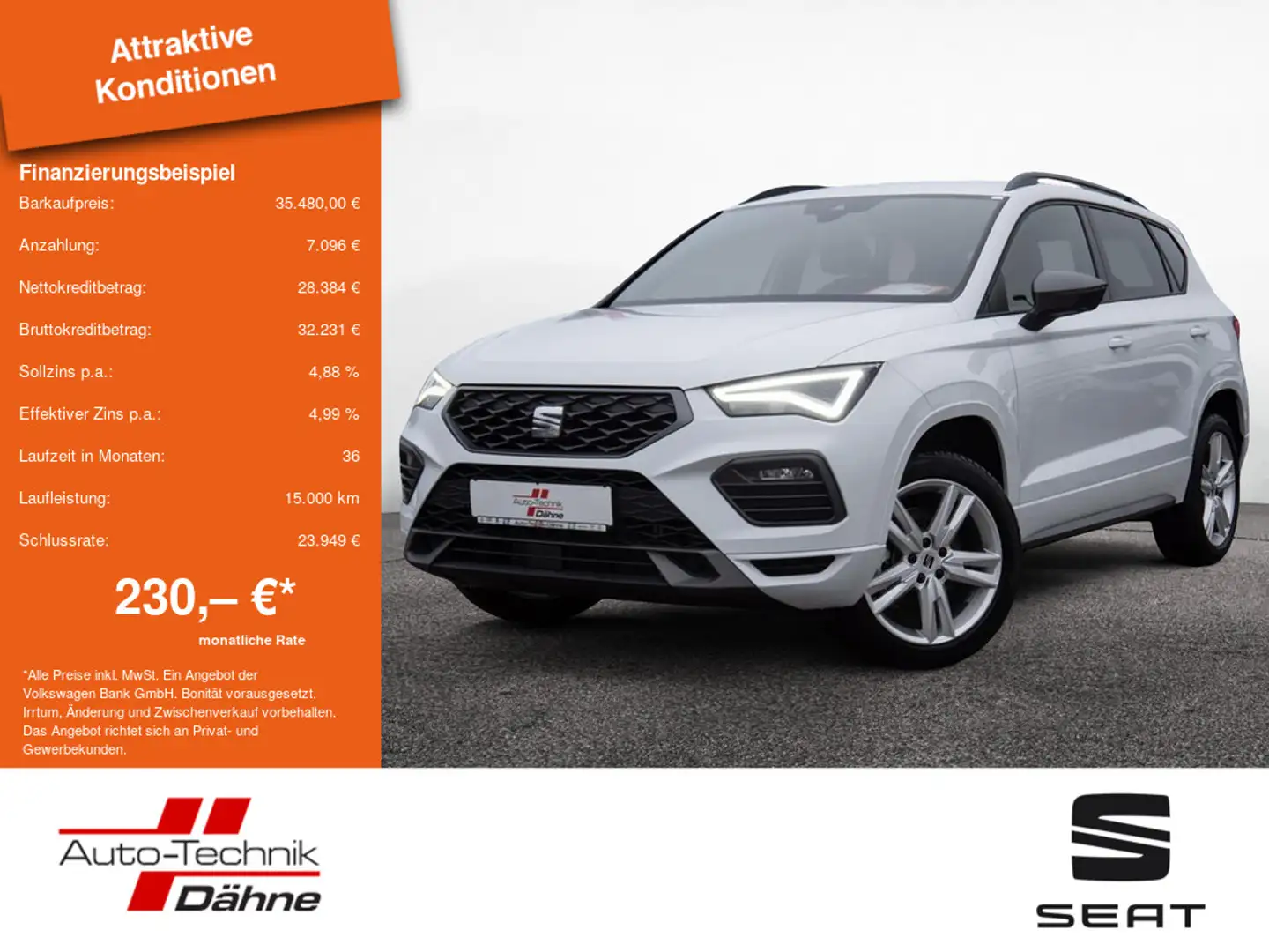 SEAT Ateca 2.0 TDI FR FR DSG SHZ KAMERA ACC LED Blanc - 1