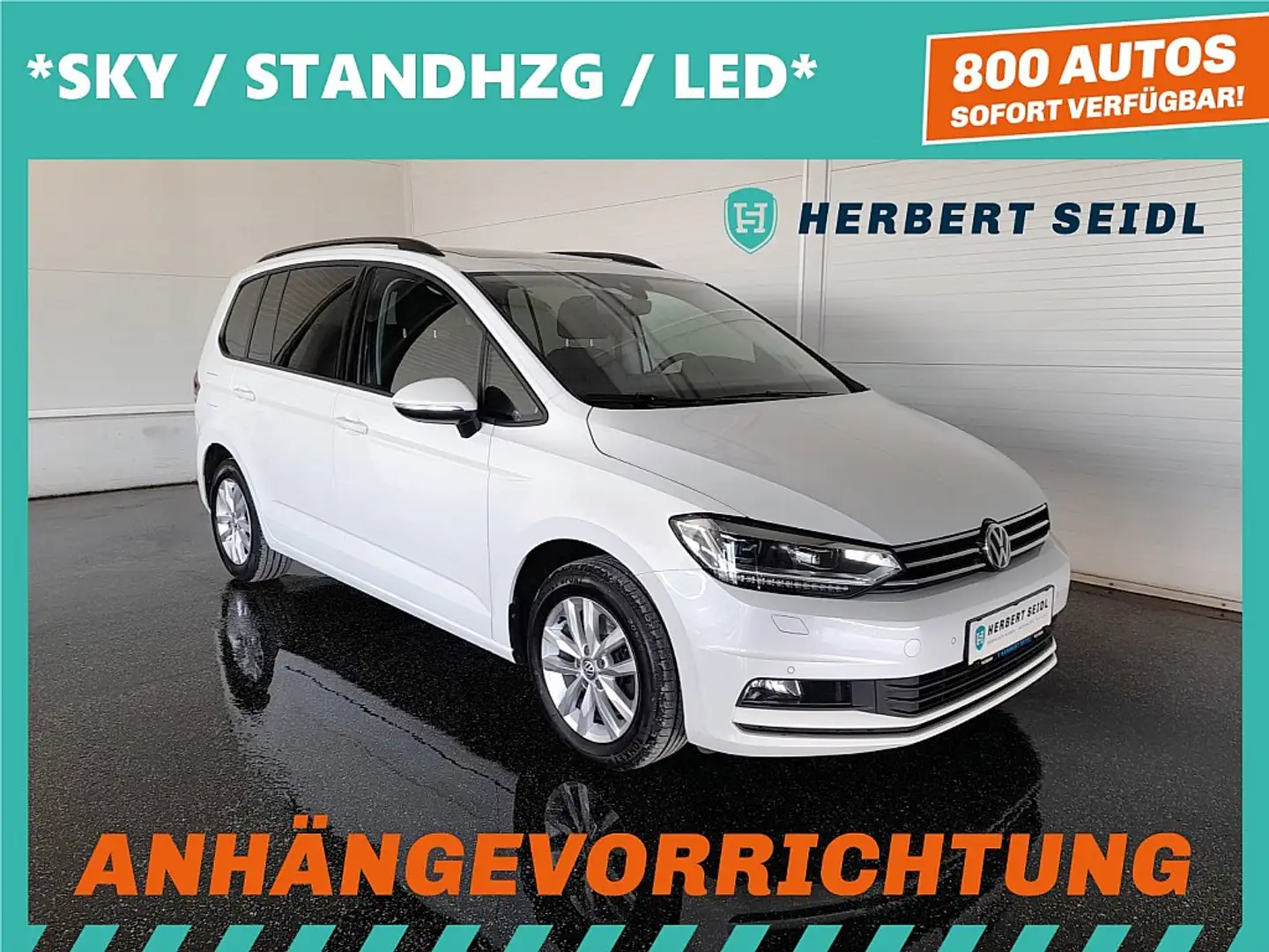 Volkswagen Touran CL 1,6 TDI DSG *SKY / STANDHZG / LED / NAVI / A... Weiß - 1