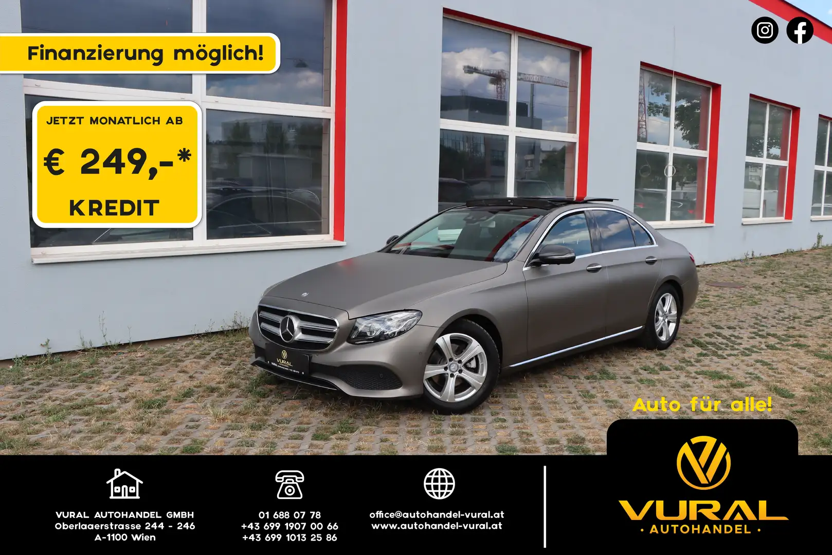 Mercedes-Benz E 220 d | Panoramadach | 360° Kamera | Sitzkühlung Schwarz - 1