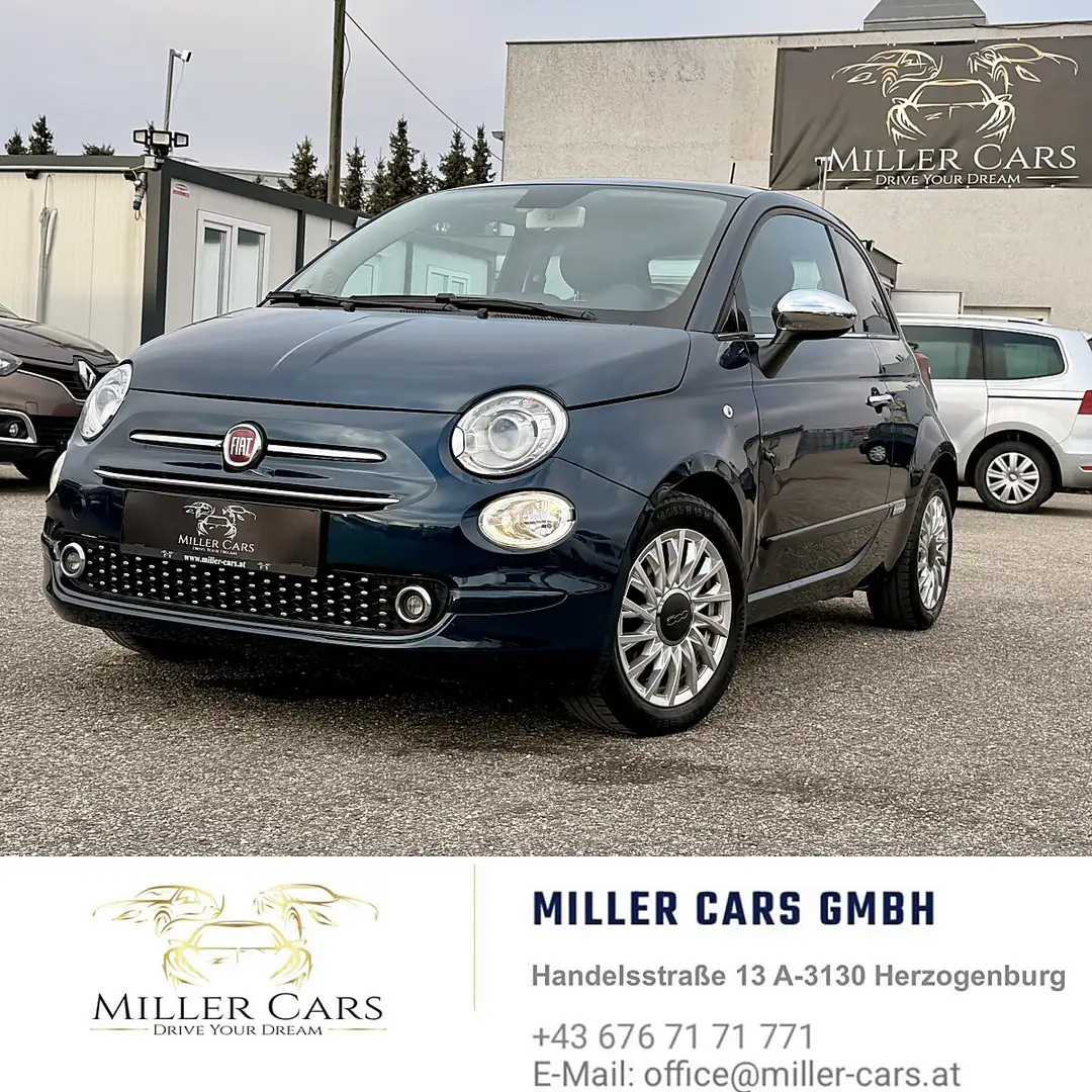 Fiat 500 ECO 1,2 69 Mirror 2.0 *Servicegepflegt*Garantie... Blau - 1