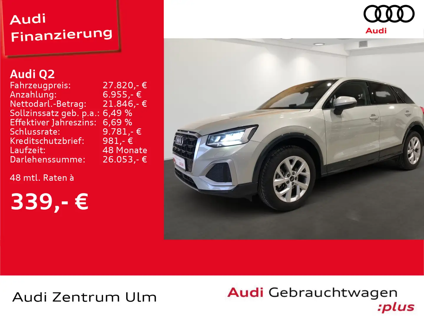 Audi Q2 advanced 35 TFSI S tronic AHK E-KLAPPE PDC Серебристый - 1
