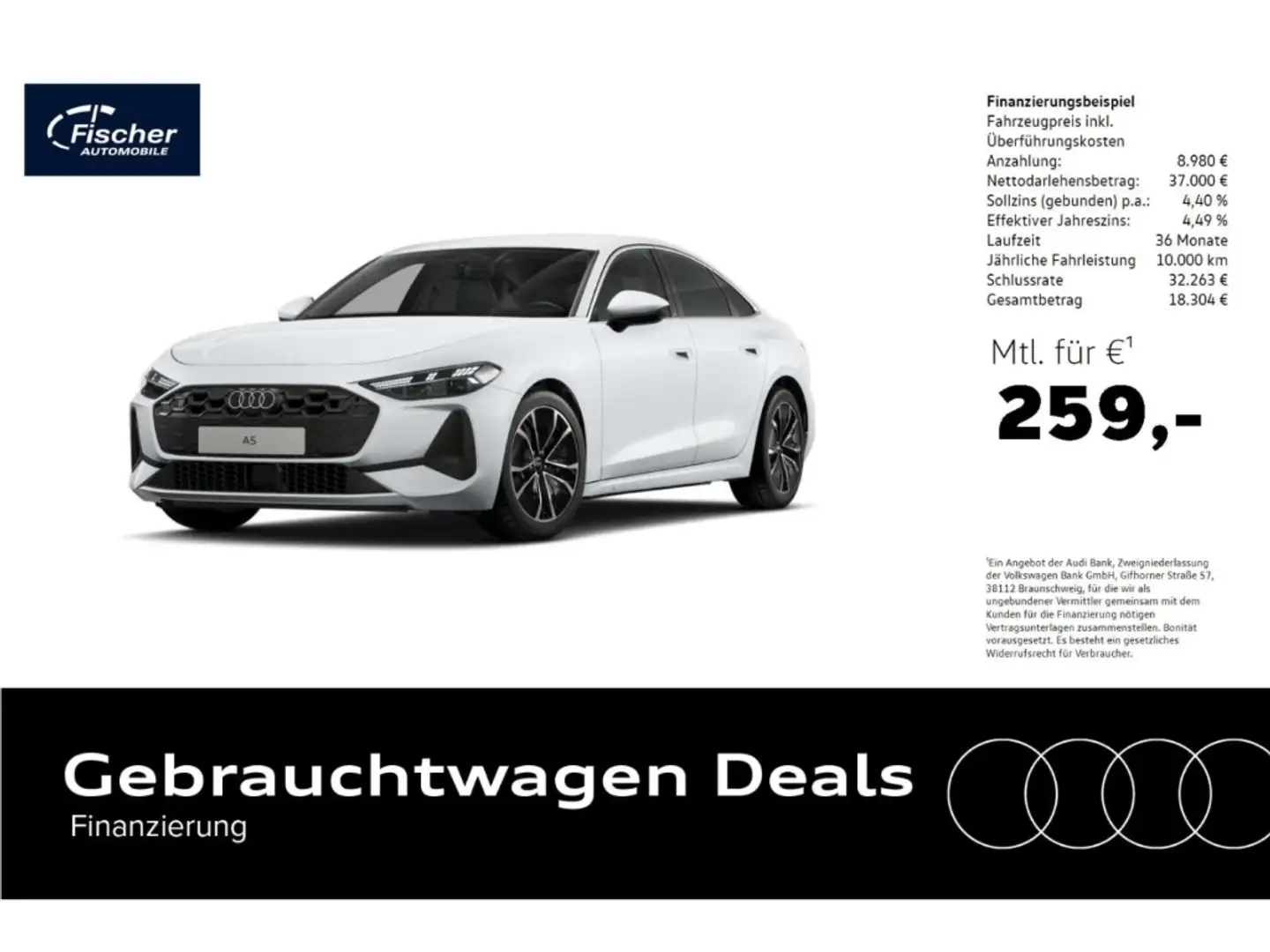 Audi A5 Limousine TFSI AHK/Bei.Dis./Matrix/360 Fehér - 1