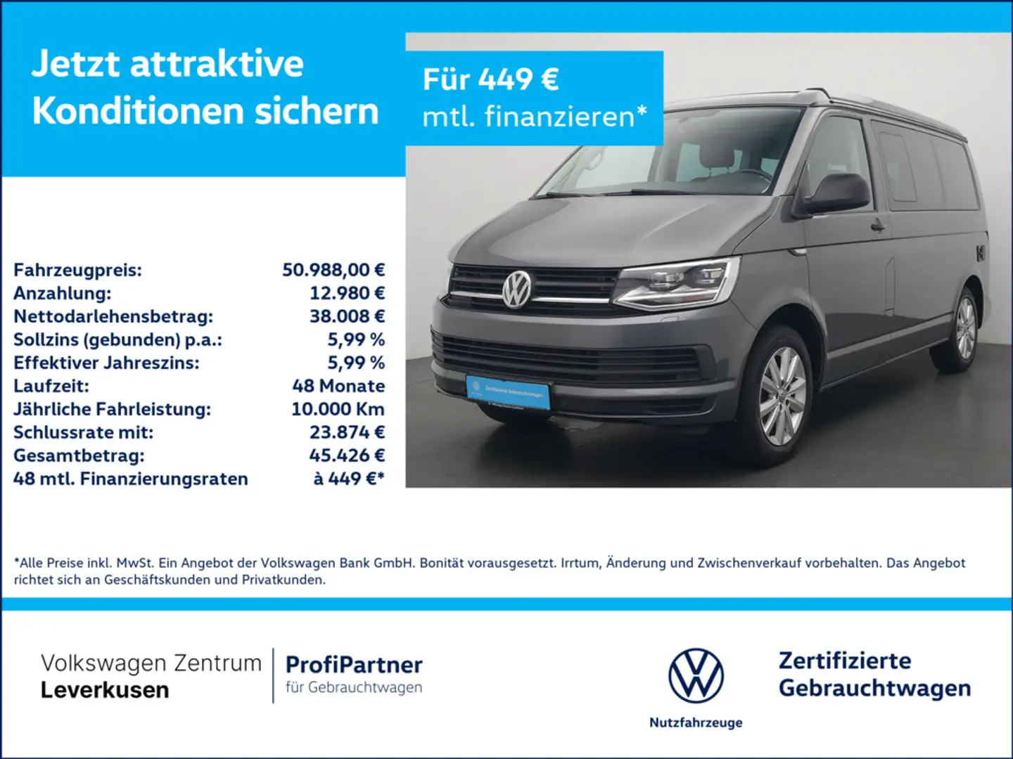 Volkswagen T6 PDC SHZ KAMERA STANDHZ LED Nero - 1