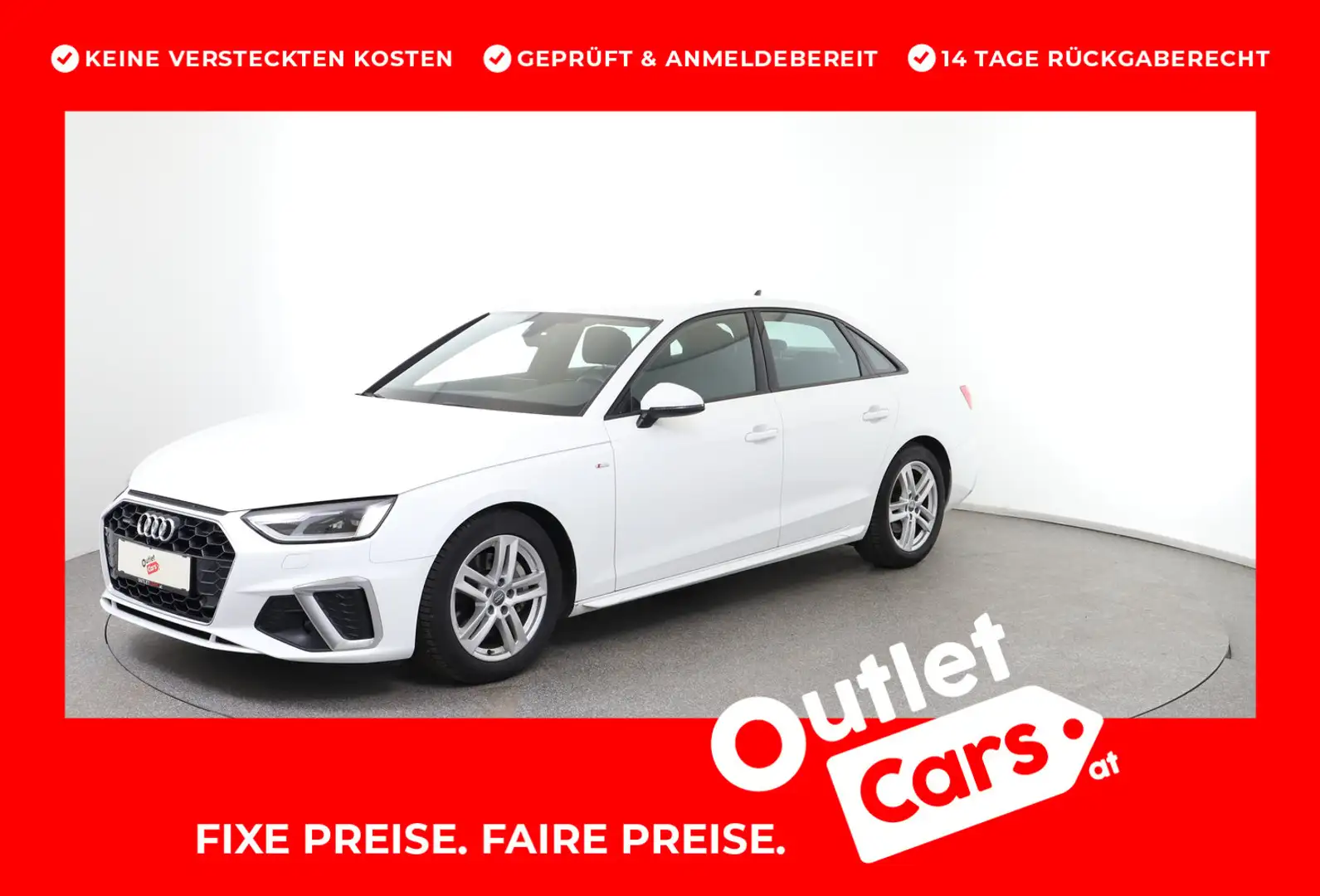 Audi A4 Limousine 40 TDI S line quattro Белый - 1