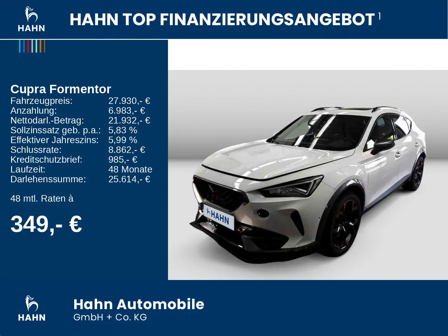 CUPRA Formentor VZ 1.4e-HYBRID AHK Cam DCC Navi Pano Weiß - 2