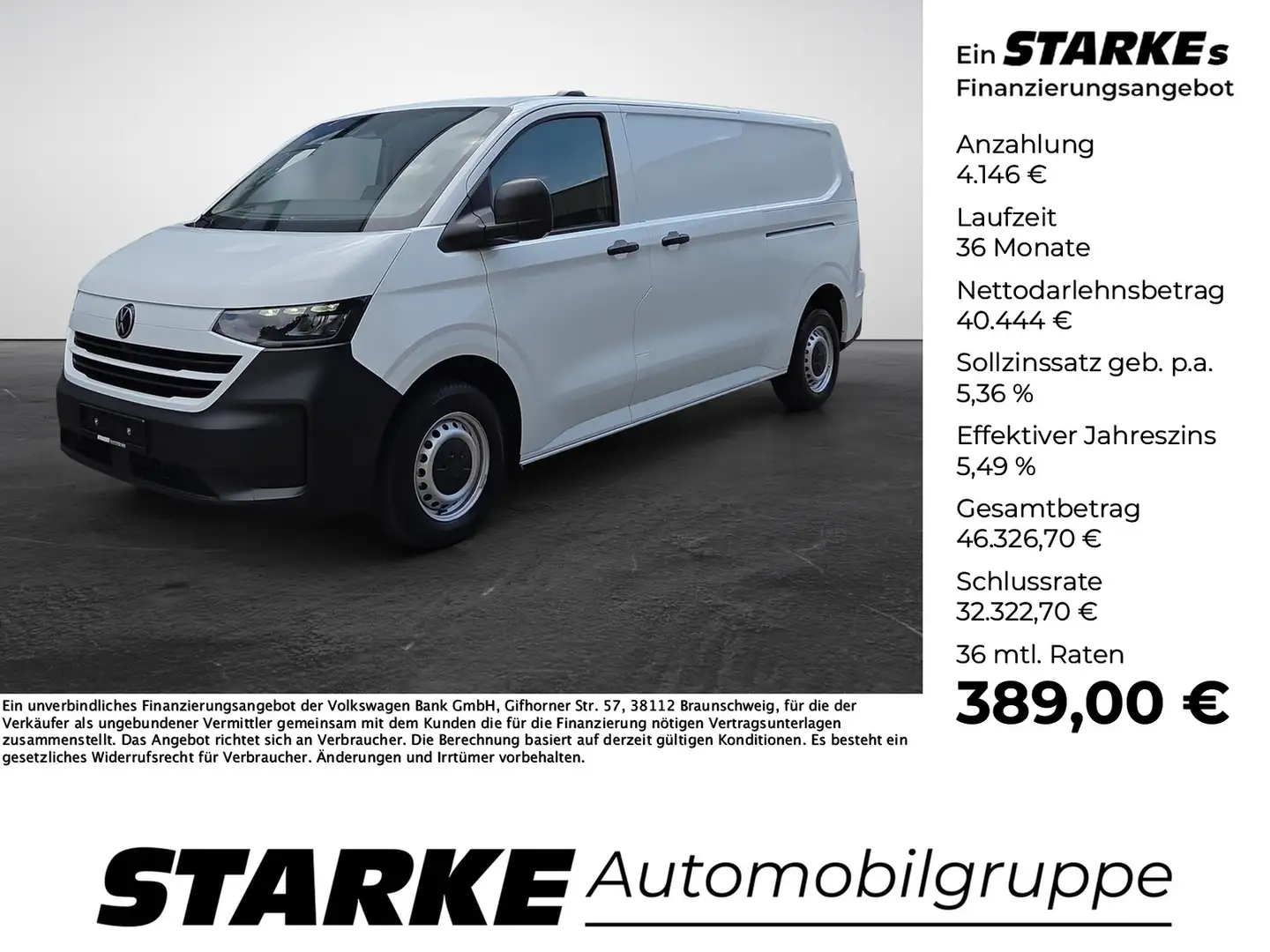 Volkswagen T7 Transporter 2.0 TDI DSG Kasten langer Radstand Blanc - 1