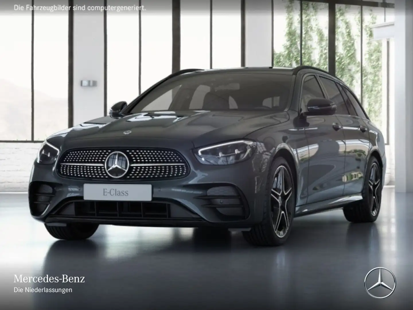 Mercedes-Benz E 300 de T 4M AMG+NIGHT+PANO+AHK+LED+FAHRASS+9G Grau - 2