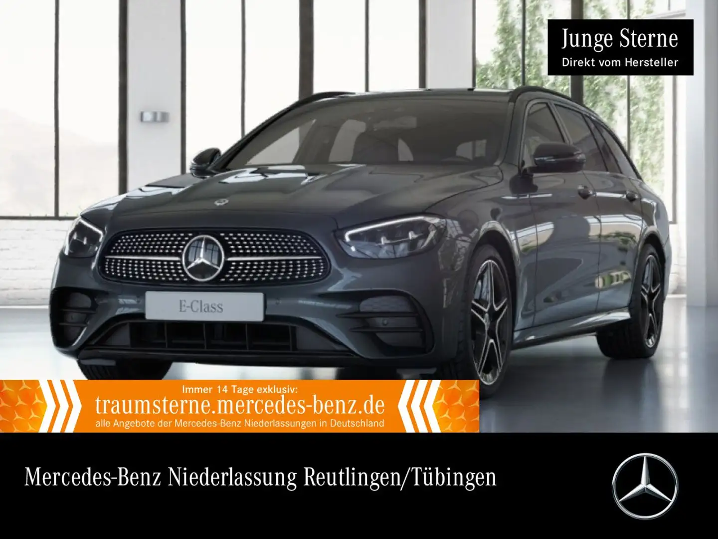 Mercedes-Benz E 300 de T 4M AMG+NIGHT+PANO+AHK+LED+FAHRASS+9G Grau - 1