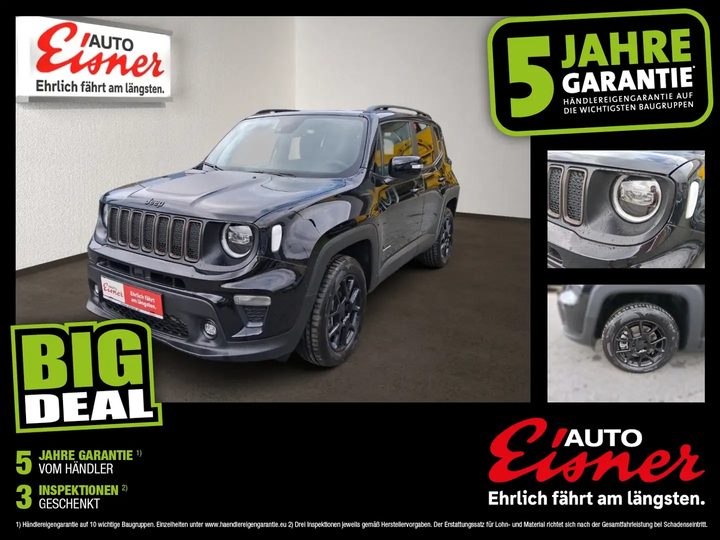 Jeep Renegade 1.3 PHEV AT 4XEUPLAND Zwart - 1