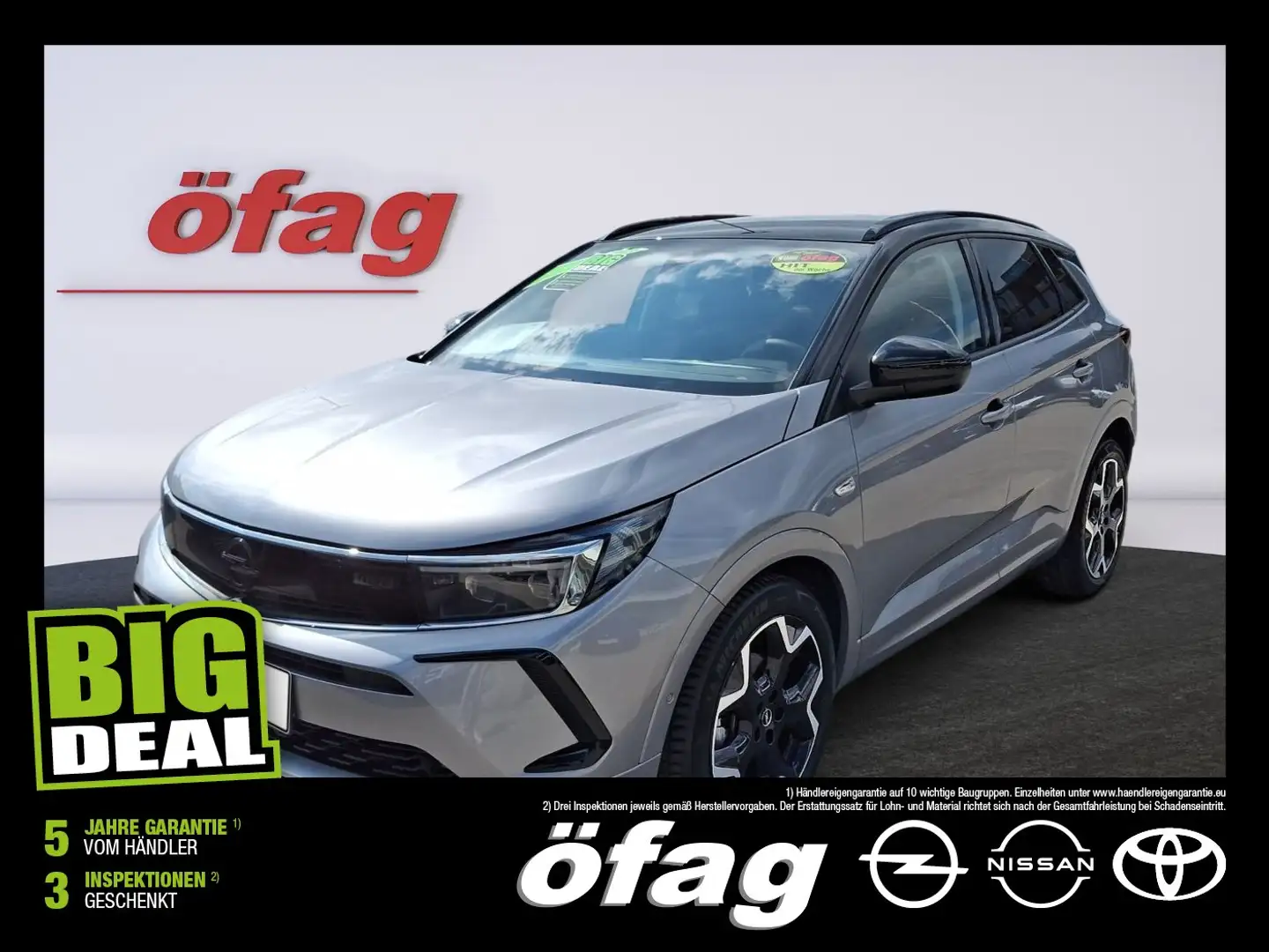 Opel Grandland 1.2 Ultimate ACC+AHK+Alcantara+LED Grau - 1