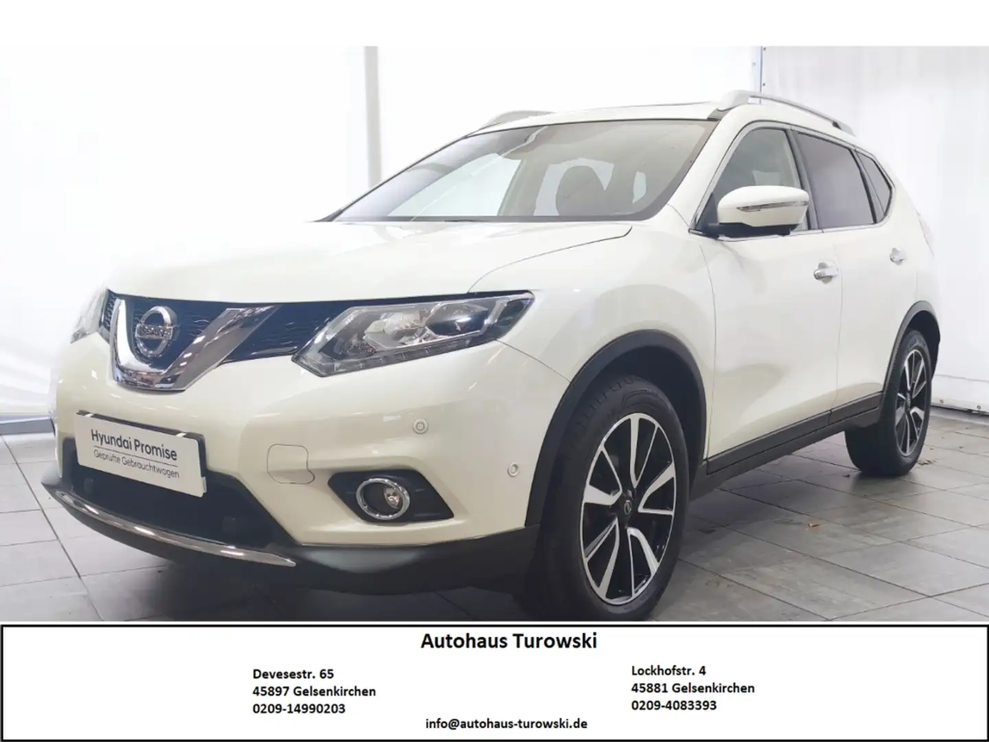 Nissan X-Trail 1.6 DIG-T Tekna Navi 1.Hand Panorama 360 Kamera 2- Weiß - 1