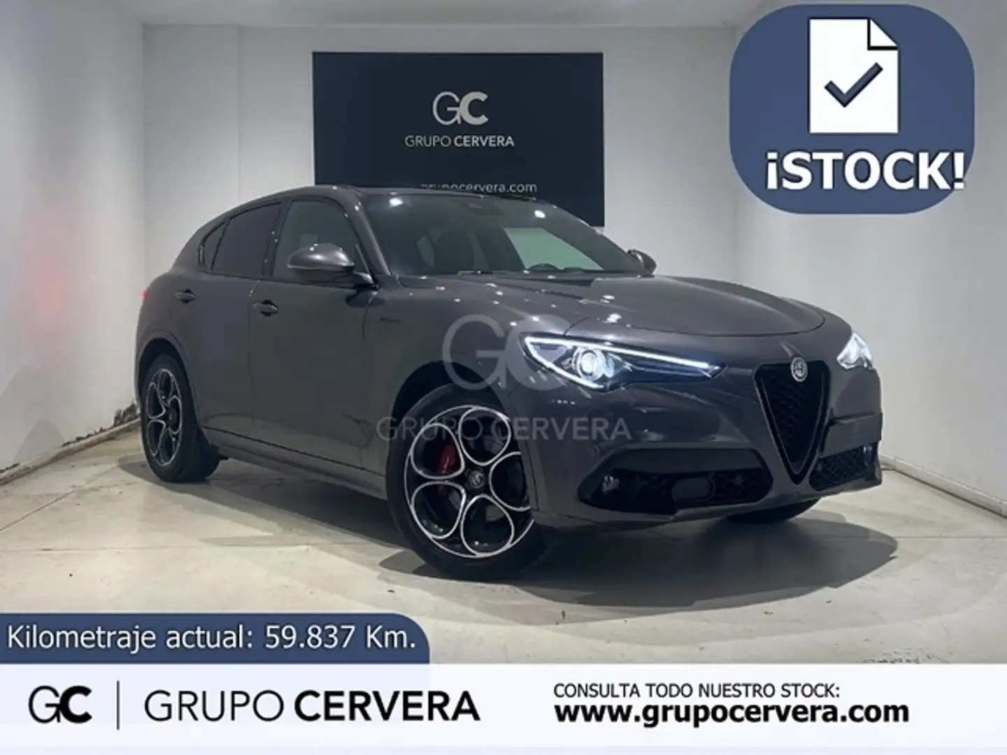 Alfa Romeo Stelvio 2.2 Veloce Q4 210 Aut. Gris - 1