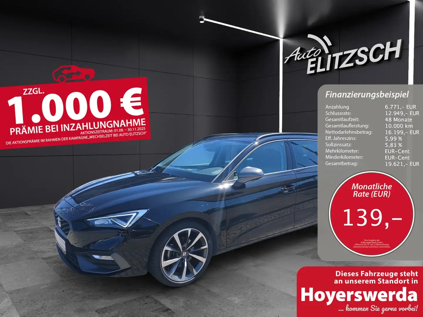 SEAT Leon ST TSI FR DSG LED Navi ACC RFK SH 18" Schwarz - 1