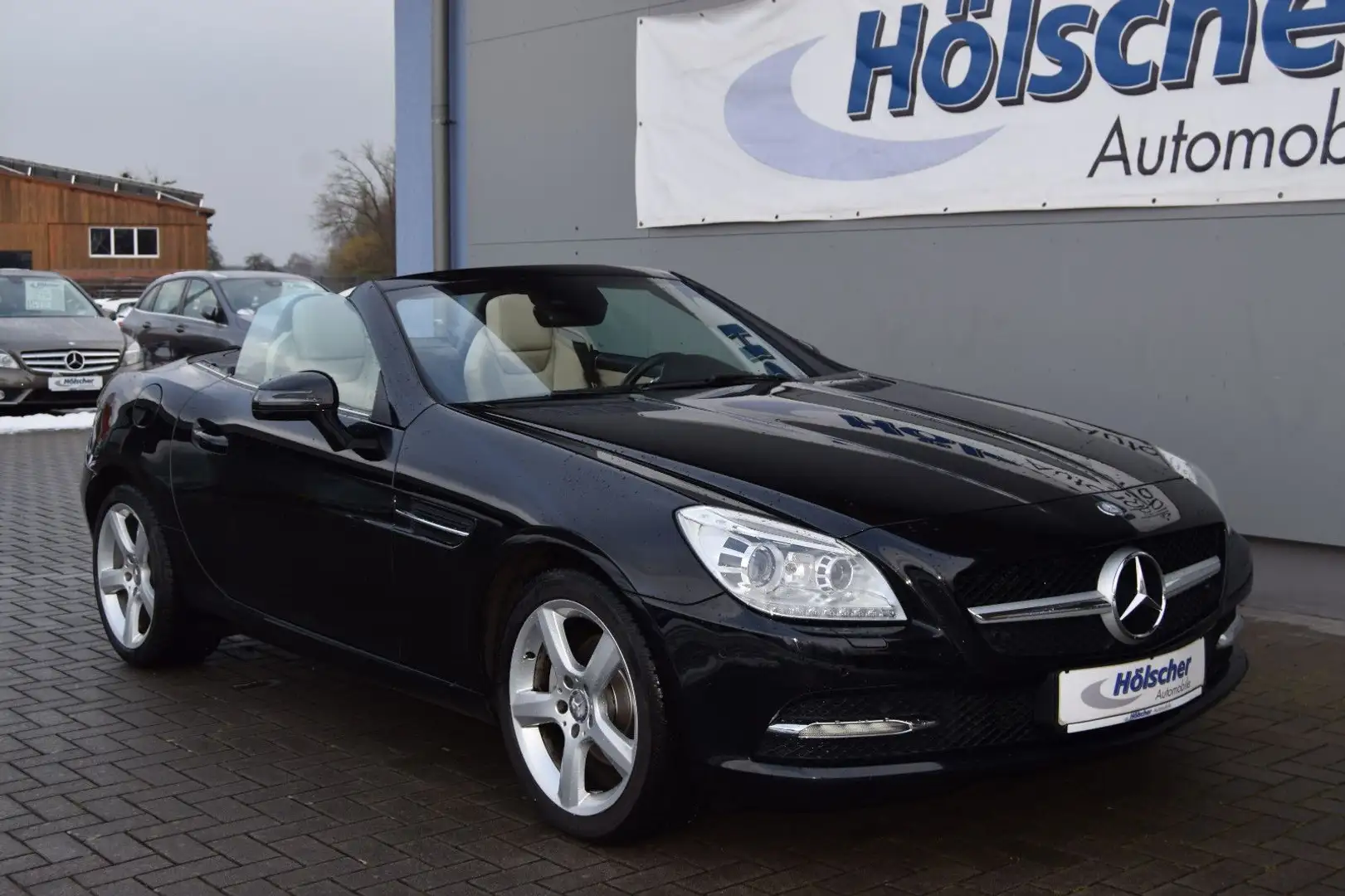 Mercedes-Benz SLK 200 SLK Roadster!AUTOM!Navi,Leder,Xenon,Parks,V&H,, Schwarz - 1