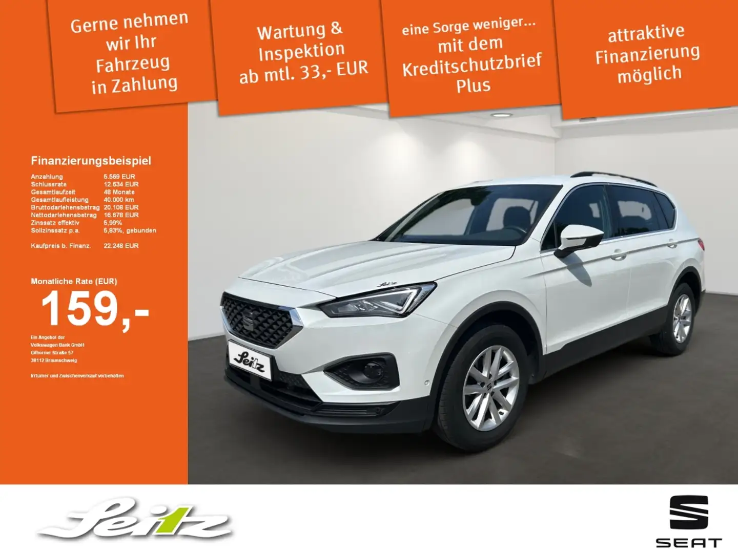 SEAT Tarraco 1.5 TSI Style *BEATS*KAMERA*NAVI* White - 1