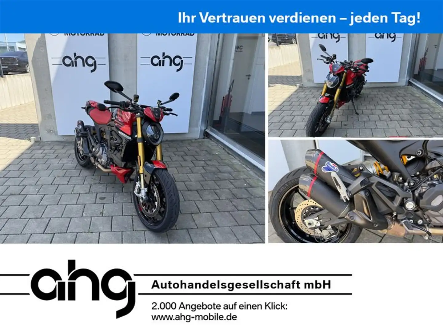 Ducati Monster SP Red mit Termignoni Auspuff Rouge - 1