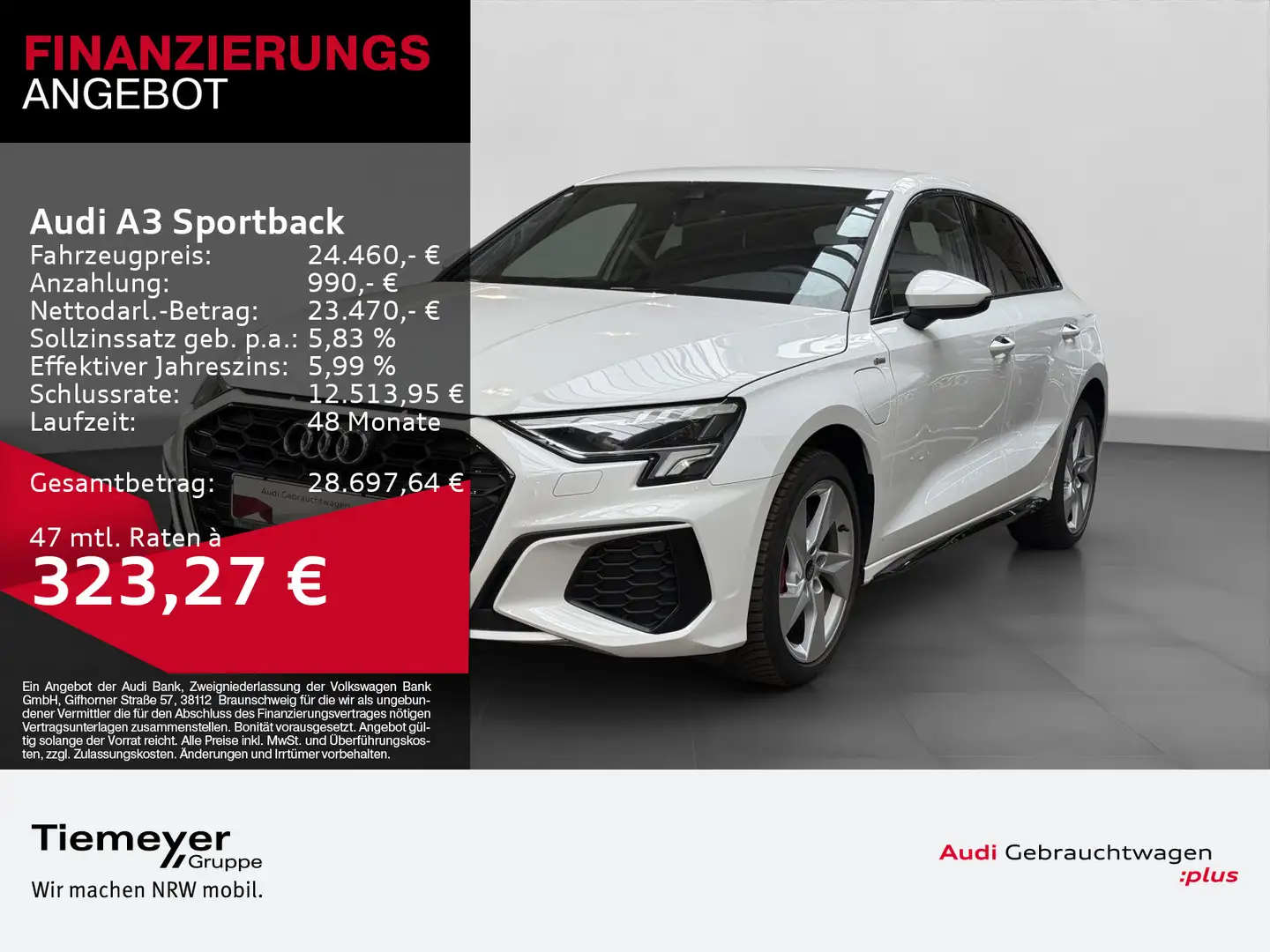Audi A3 45 TFSIe S LINE LED SITZHZ GJR LM17 Weiß - 1