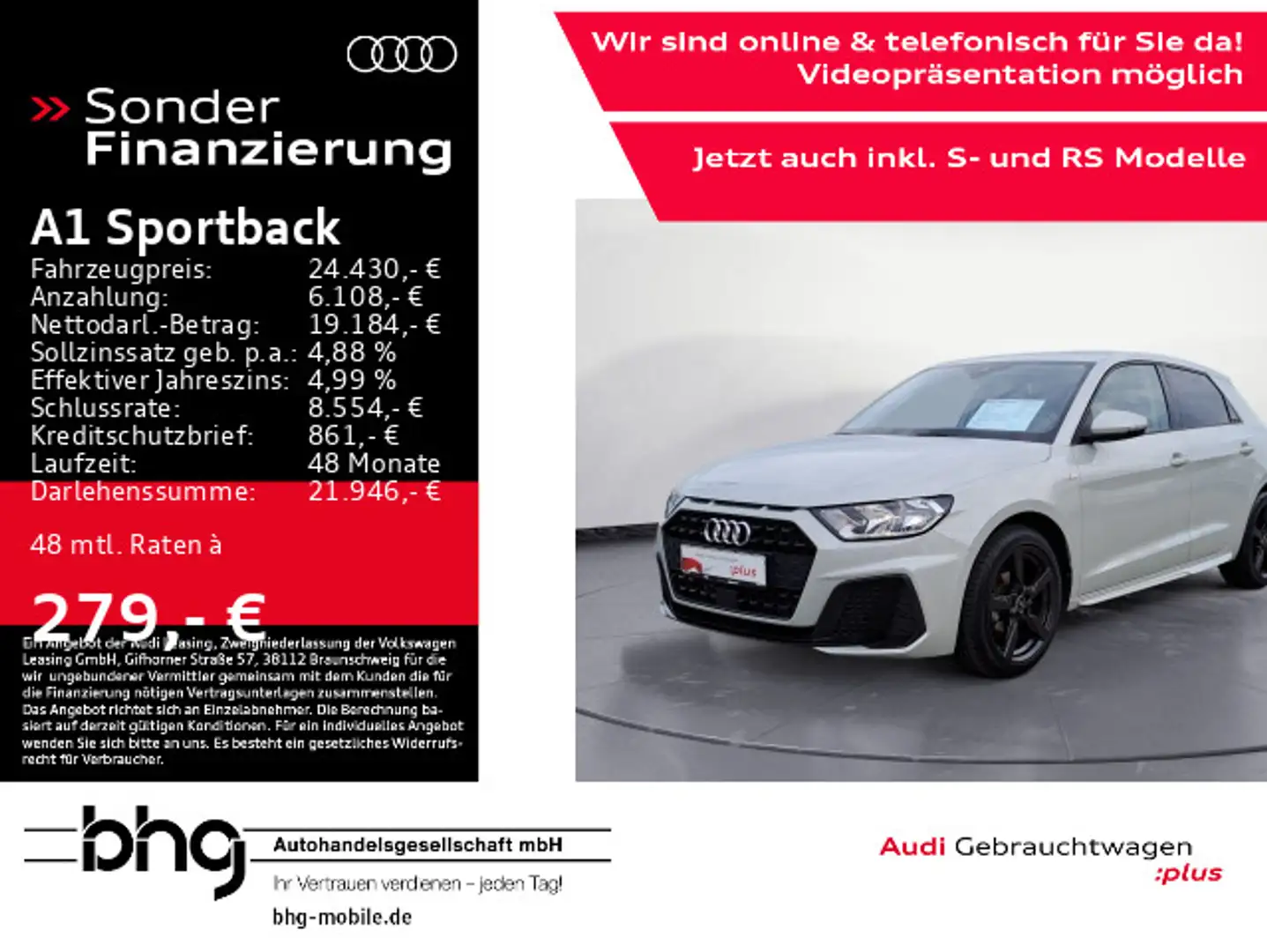Audi A1 25 TFSI S-tronic S-Line GRA Climatr Silber - 1