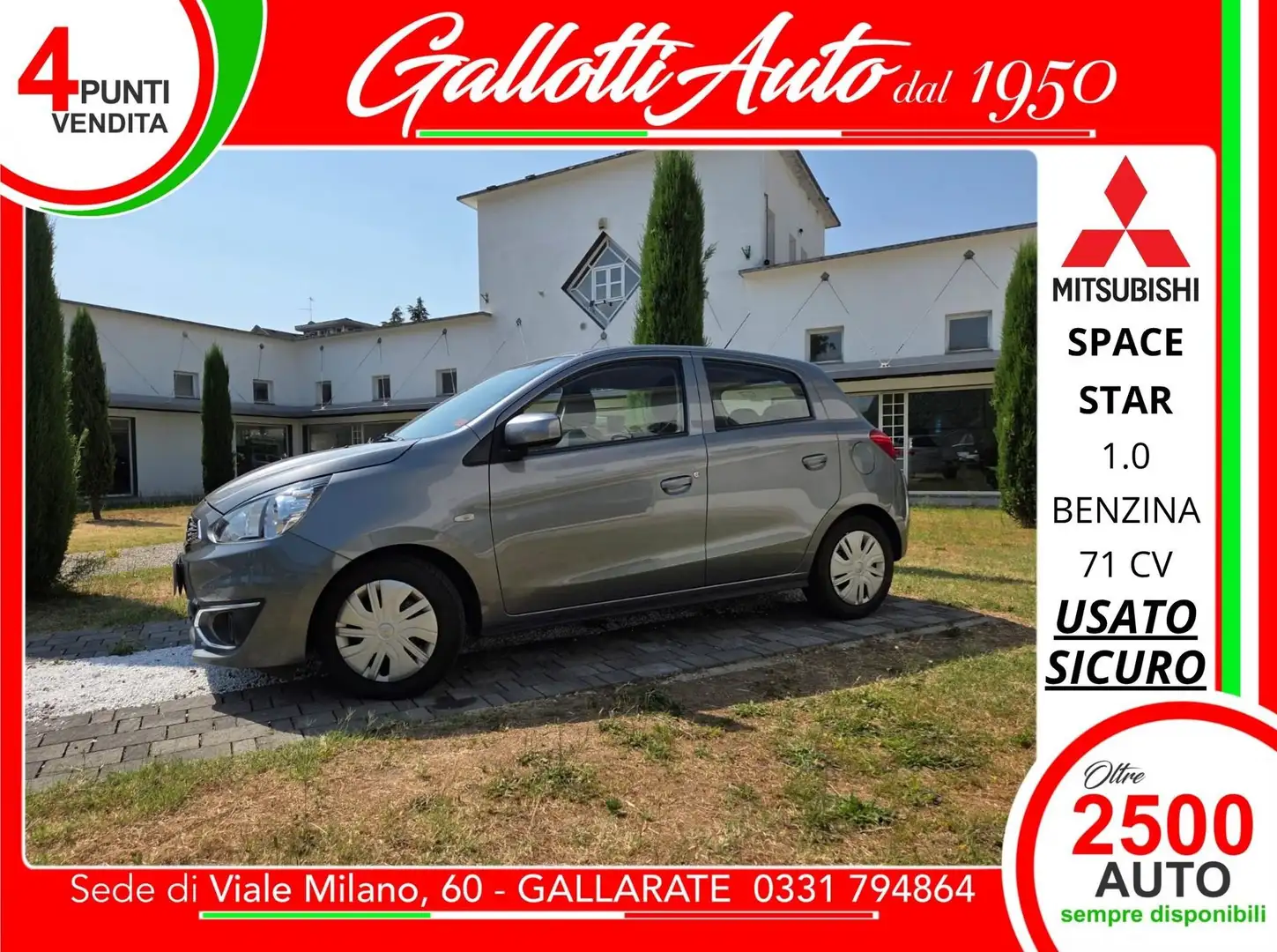 Mitsubishi Space Star 1.0 71CV Grigio - 1
